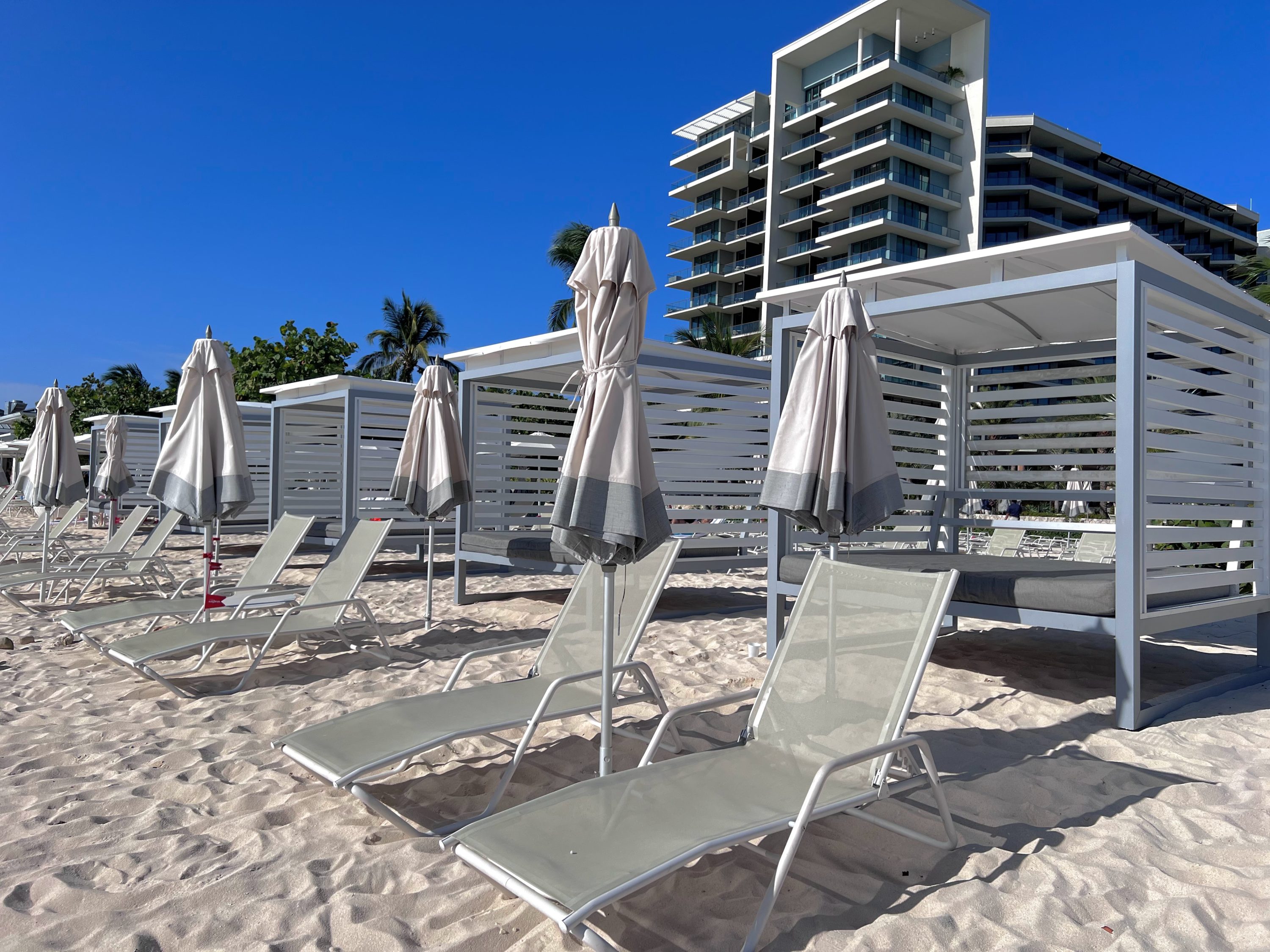 Beach cabanas at Kimpton Seafire
