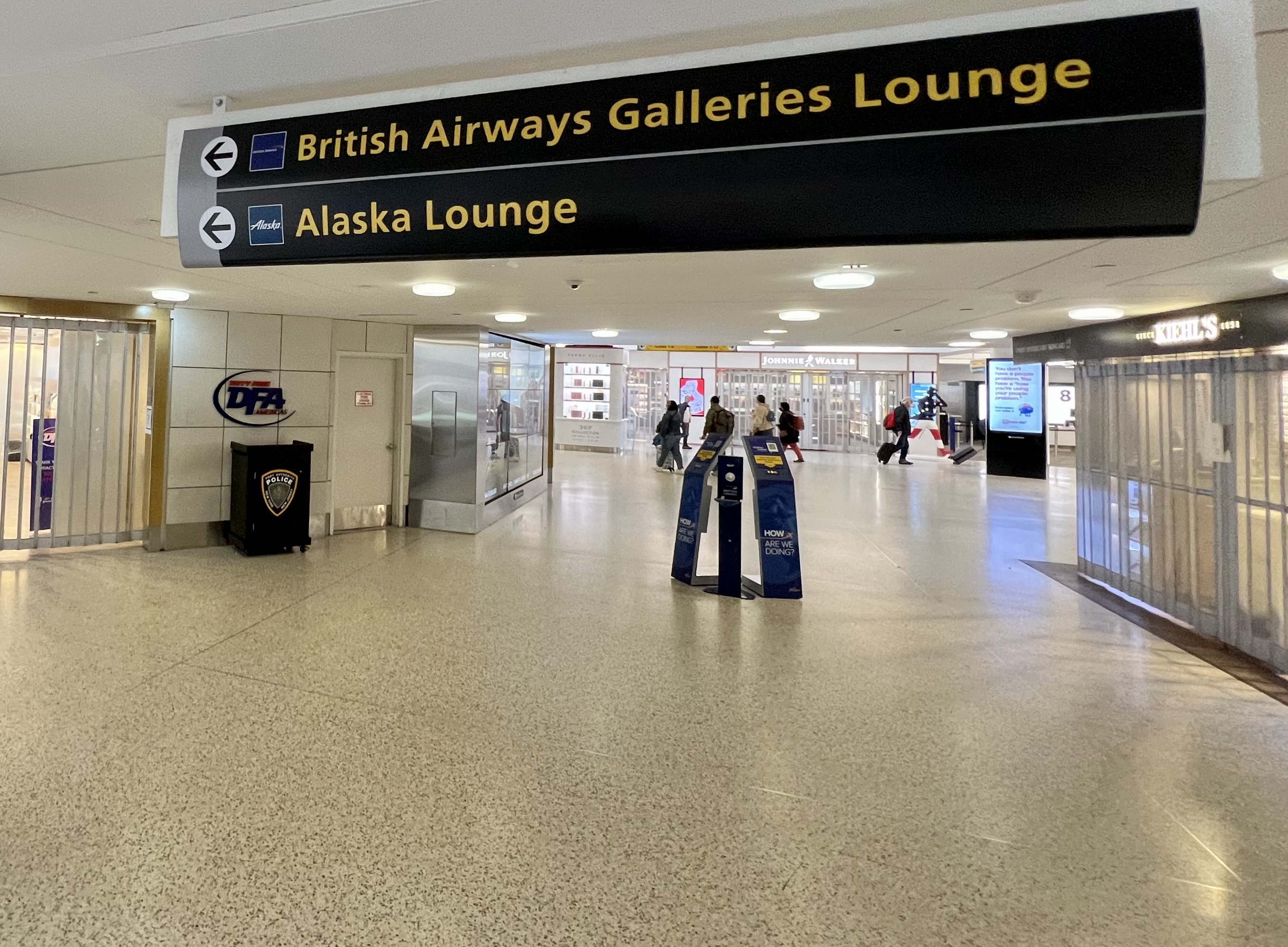 British Airways Boeing 777 300 Club Suite JFK British Airways Galleries Lounge signage