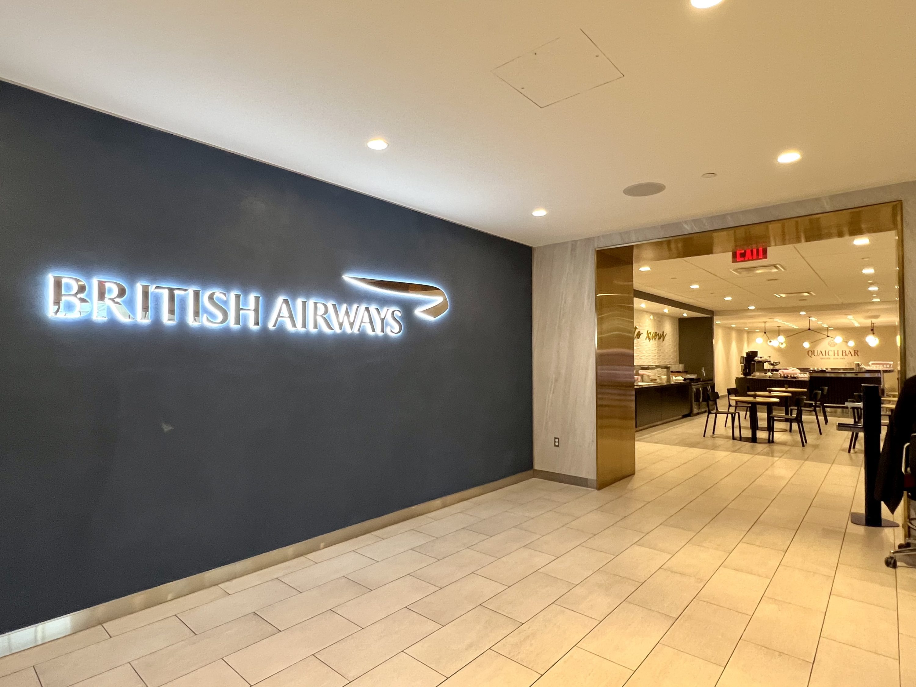 British Airways Boeing 777 300 Club Suite JFK Galleries Lounge British Airways logo