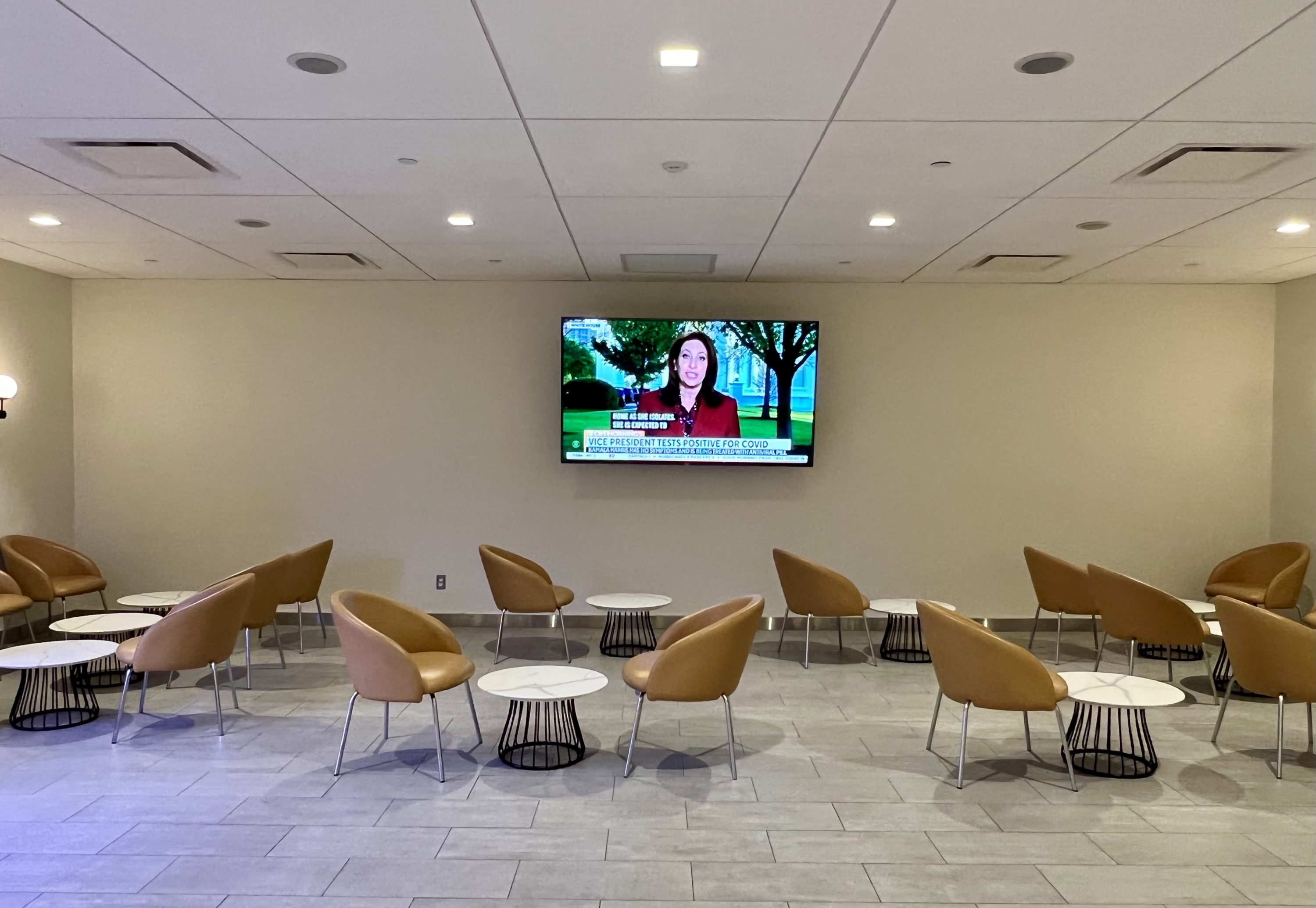 British Airways Boeing 777 300 Club Suite JFK Galleries Lounge TV area