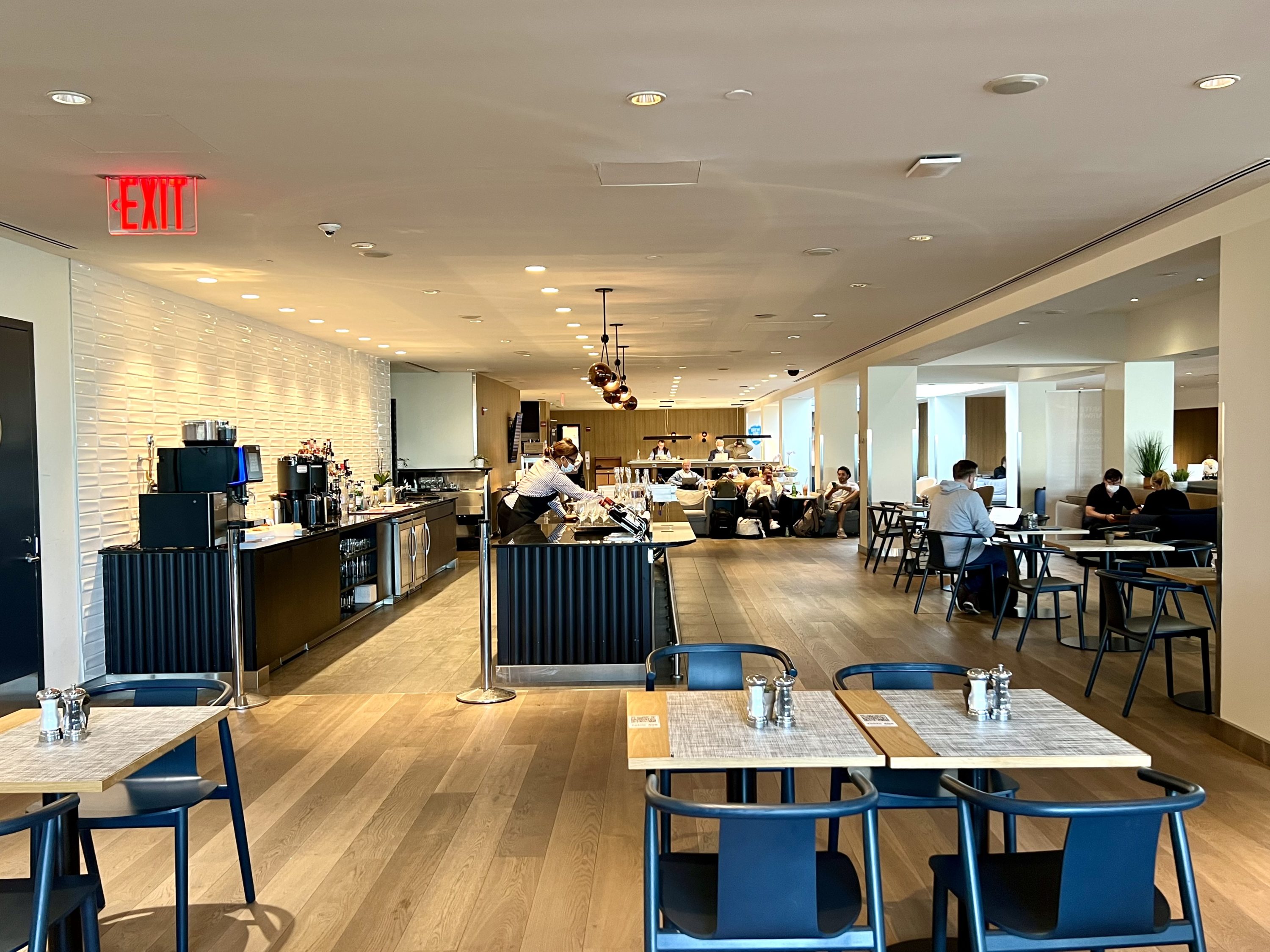 British Airways Boeing 777 300 Club Suite JFK Galleries Lounge dining area