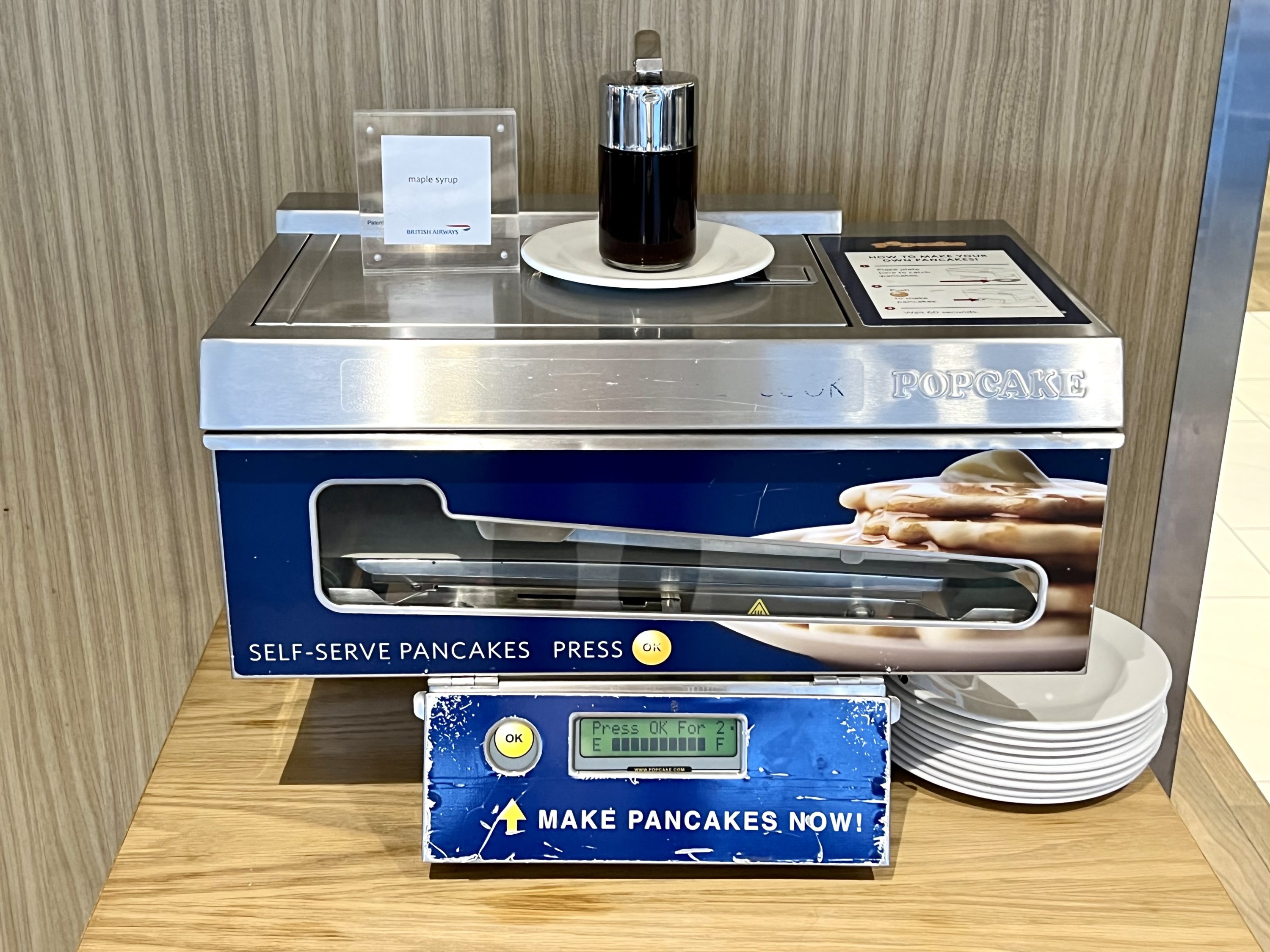 British Airways Boeing 777 300 Club Suite JFK Galleries Lounge pancake station