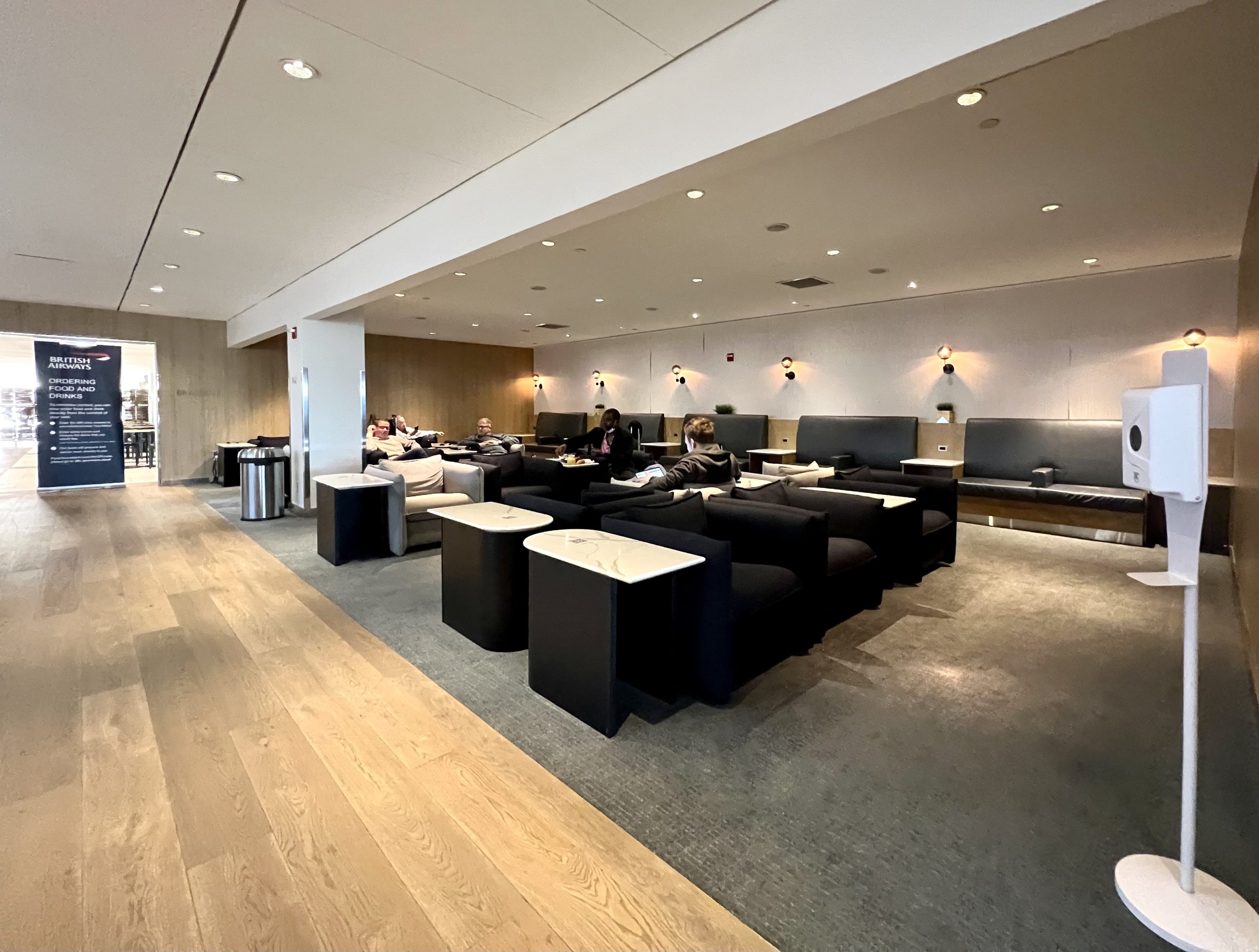 British Airways Boeing 777 300 Club Suite JFK Galleries Lounge seating area