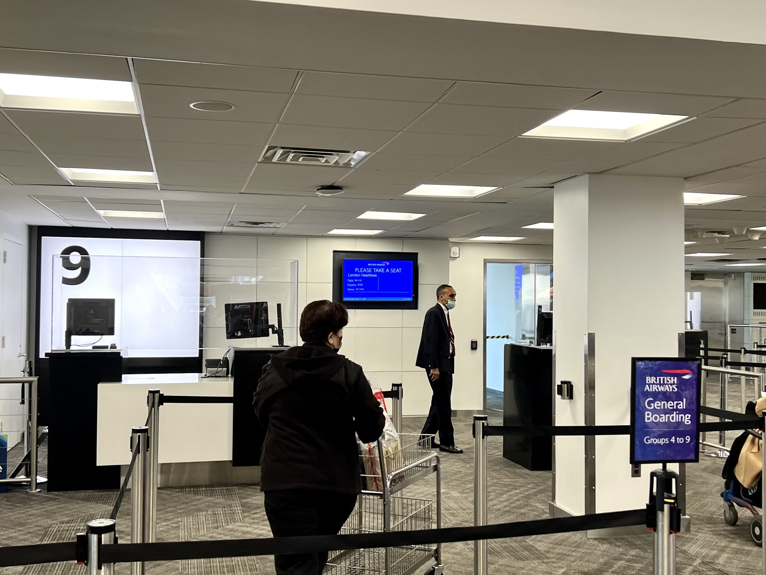 British Airways Boeing 777 300 Club Suite JFK Gate 9 General Boarding