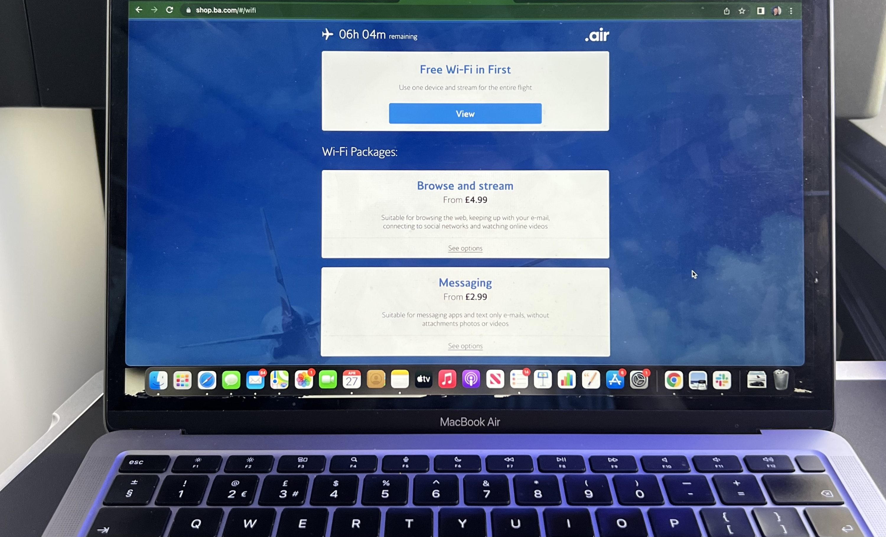British Airways Boeing 777 300 Club Suite Wi-Fi pricing
