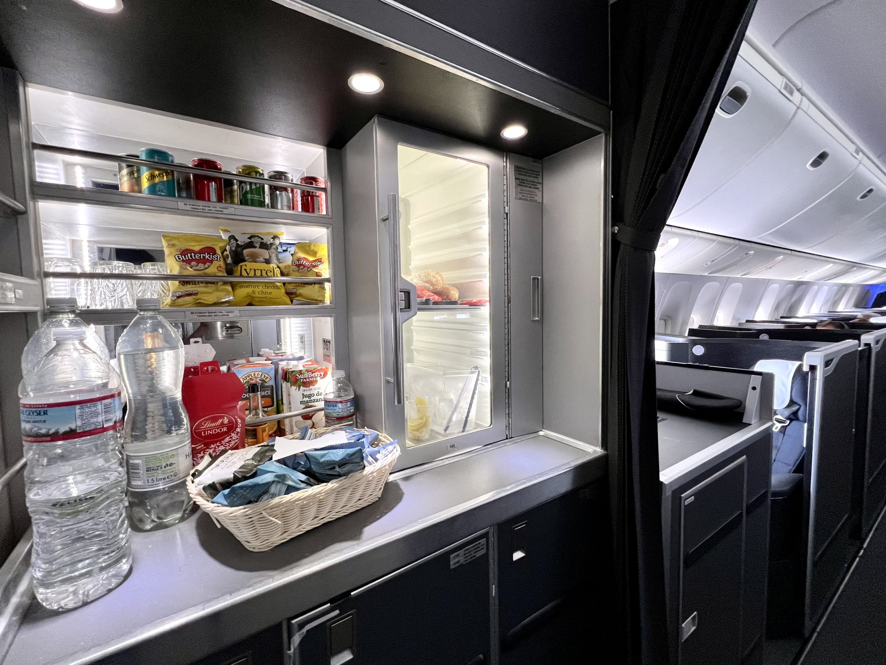 British Airways Boeing 777 300 Club Suite fb snack bar