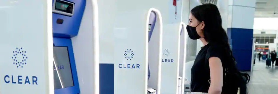CLEAR customer at kiosk