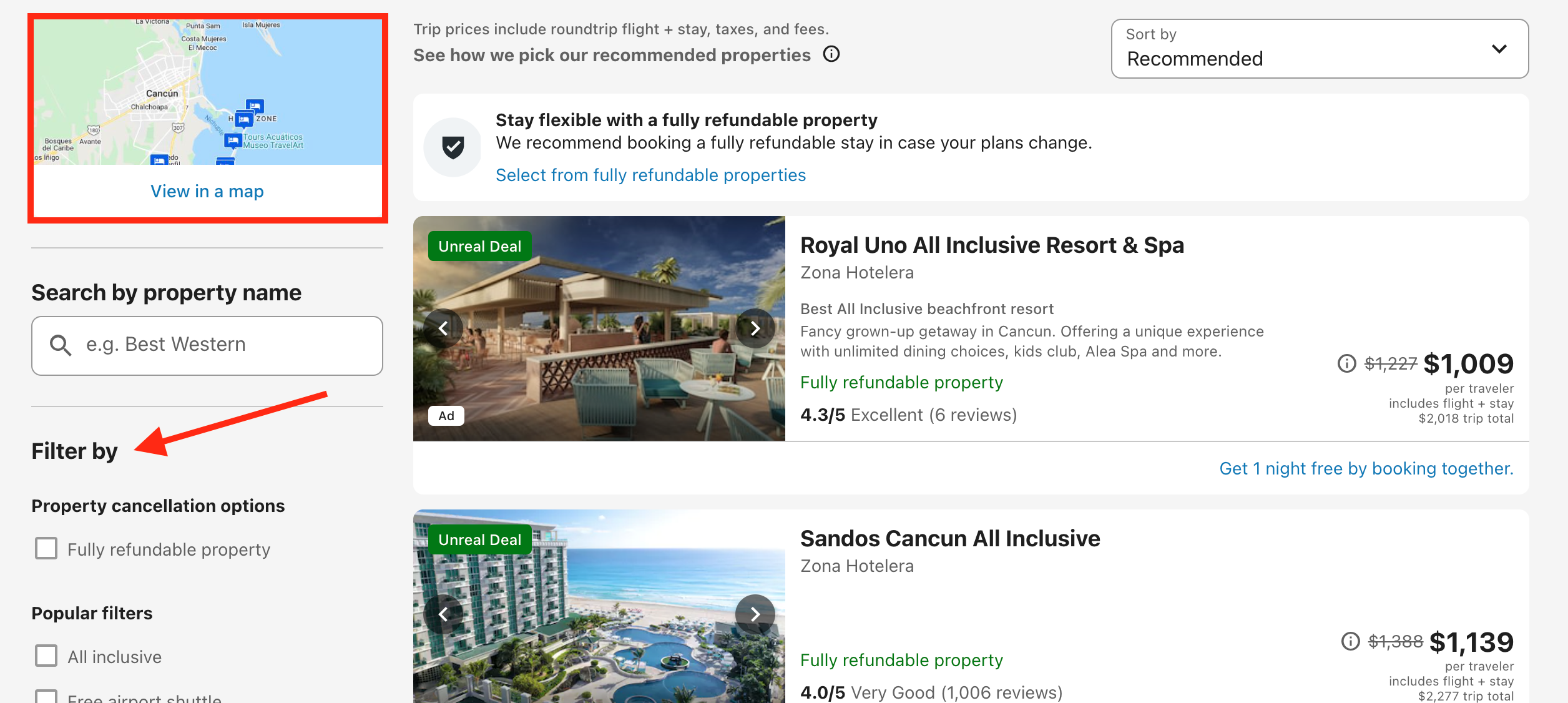 Cheap Tickets cancun vacation package results