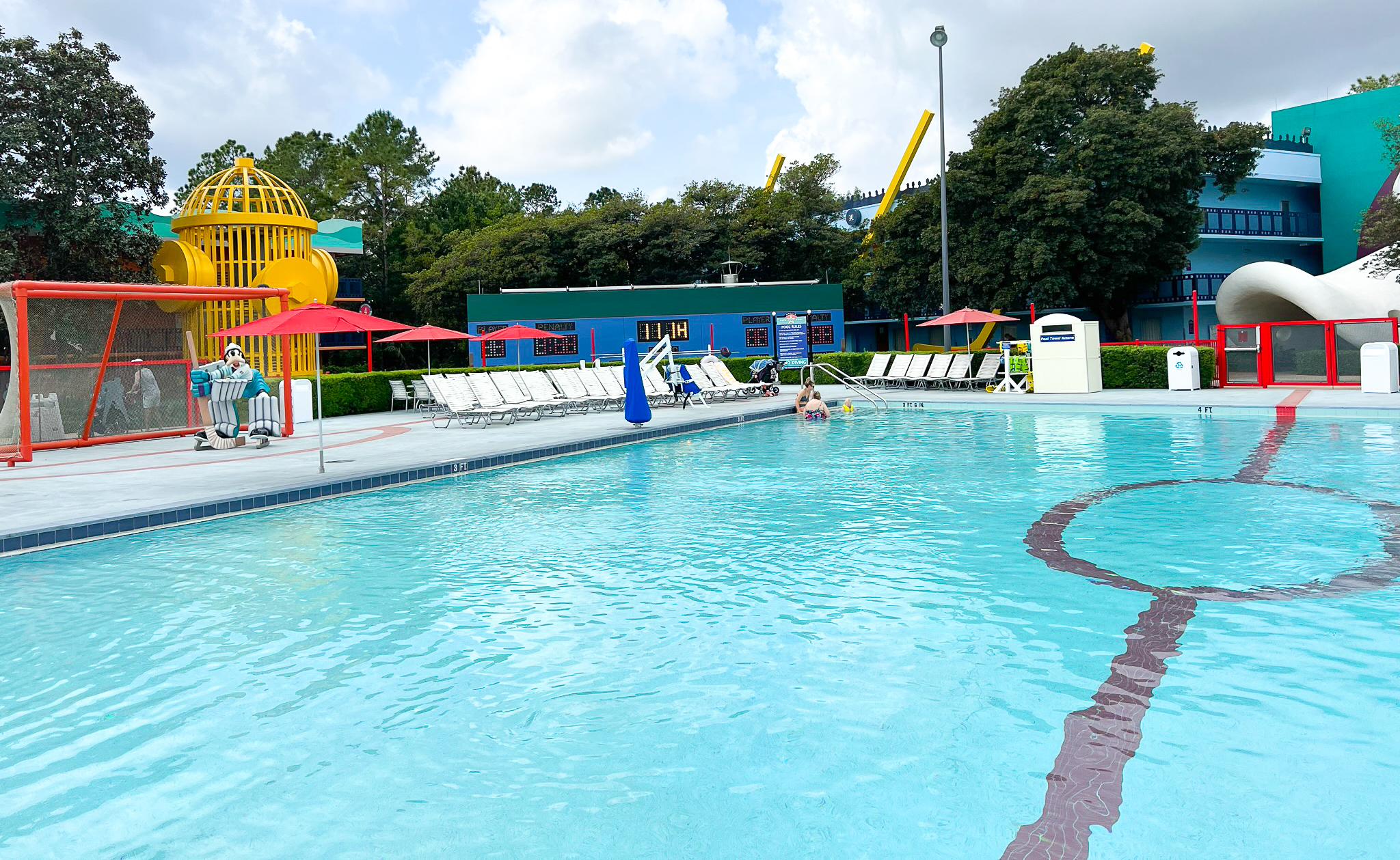 Disneys All Star Movie Resort Duck Pond pool area