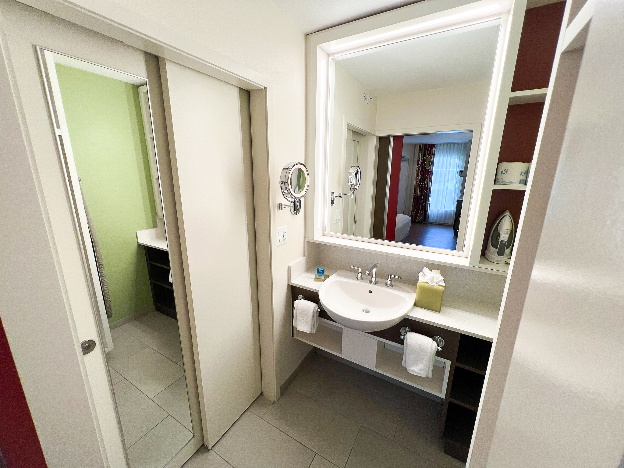 Disneys All Star Movie Resort Preferred room bathroom area