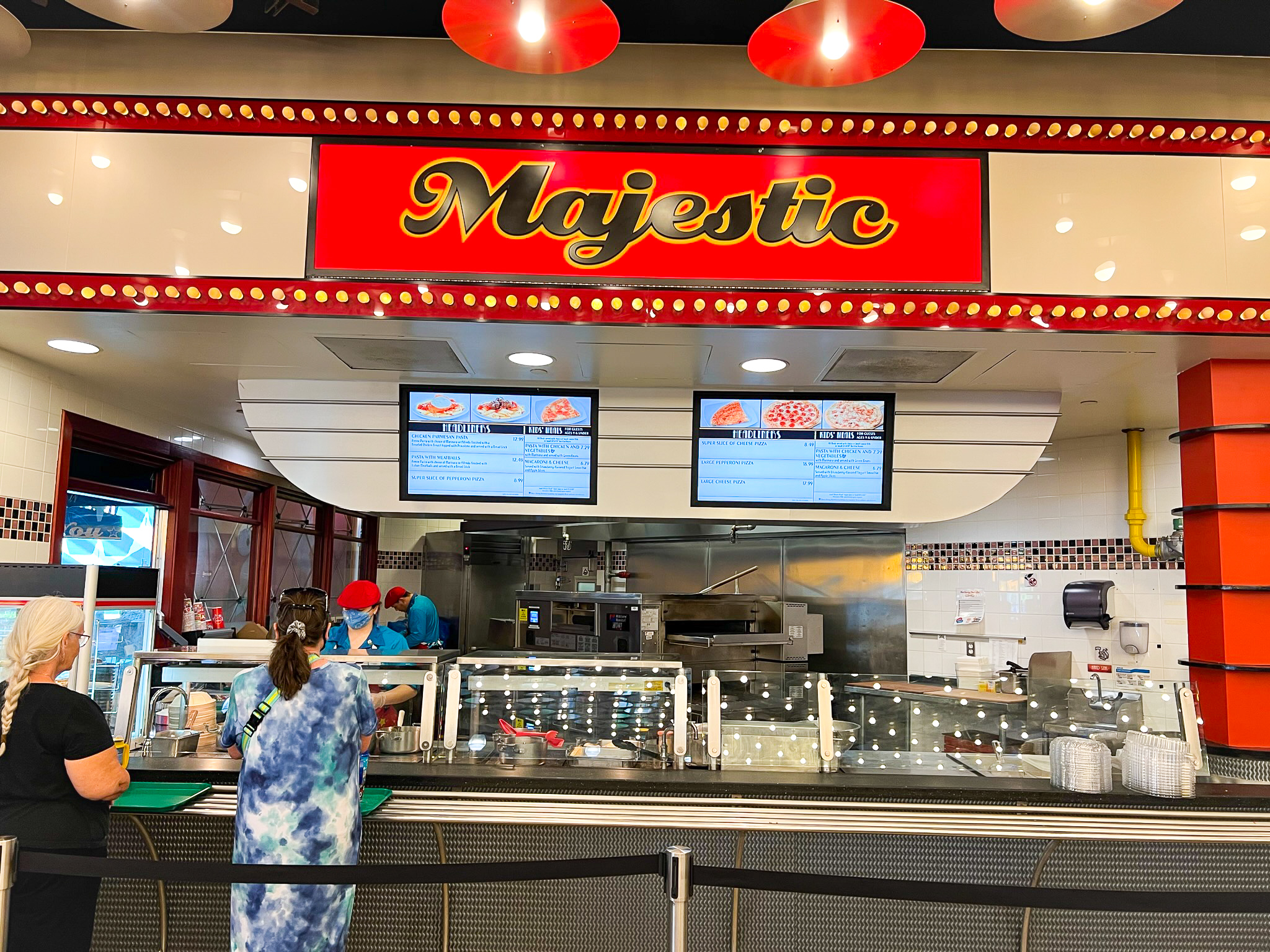 Disneys All Star Movie Resort food court Majestic menu