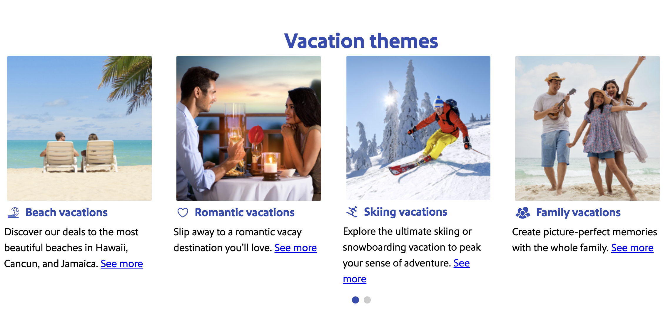 Southwest Vacations package themes Getaways by Southwest package themes