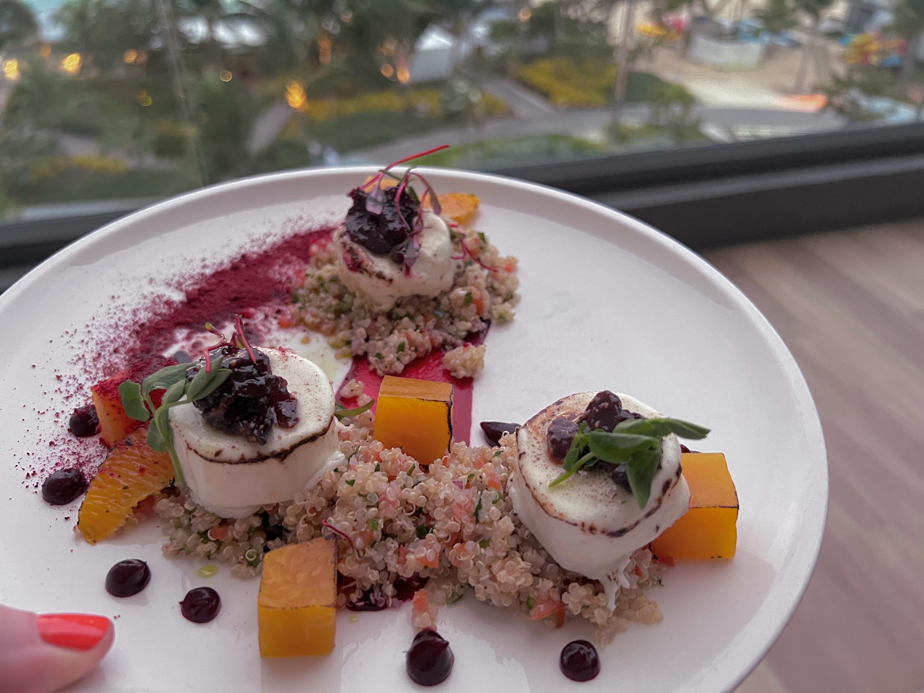 Goat cheese salad from room service at Kimpton Seafire