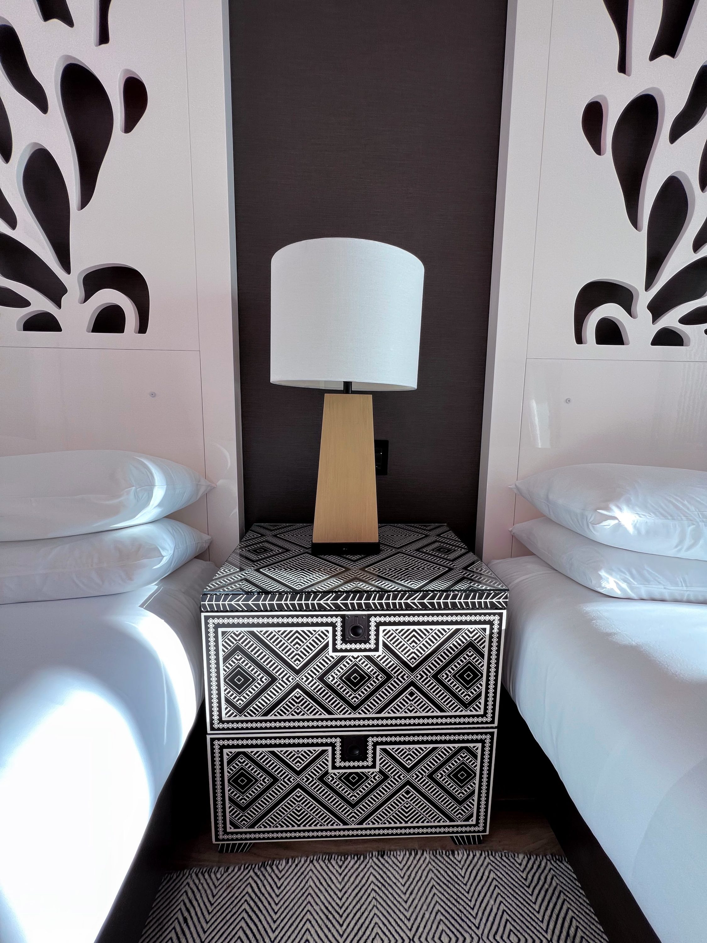 Guestroom nightstand at Kimpton Seafire