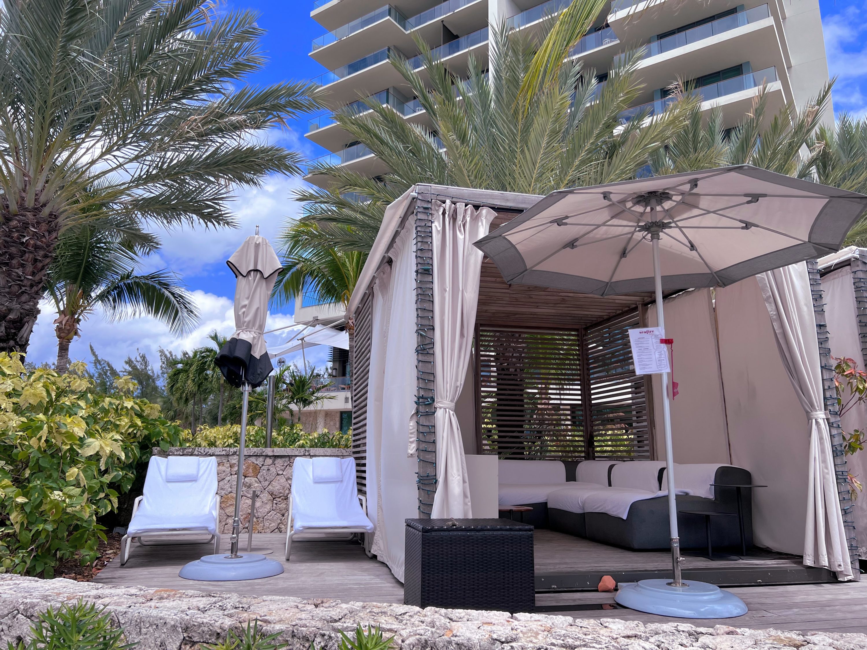 Pool cabanas at Kimpton Seafire