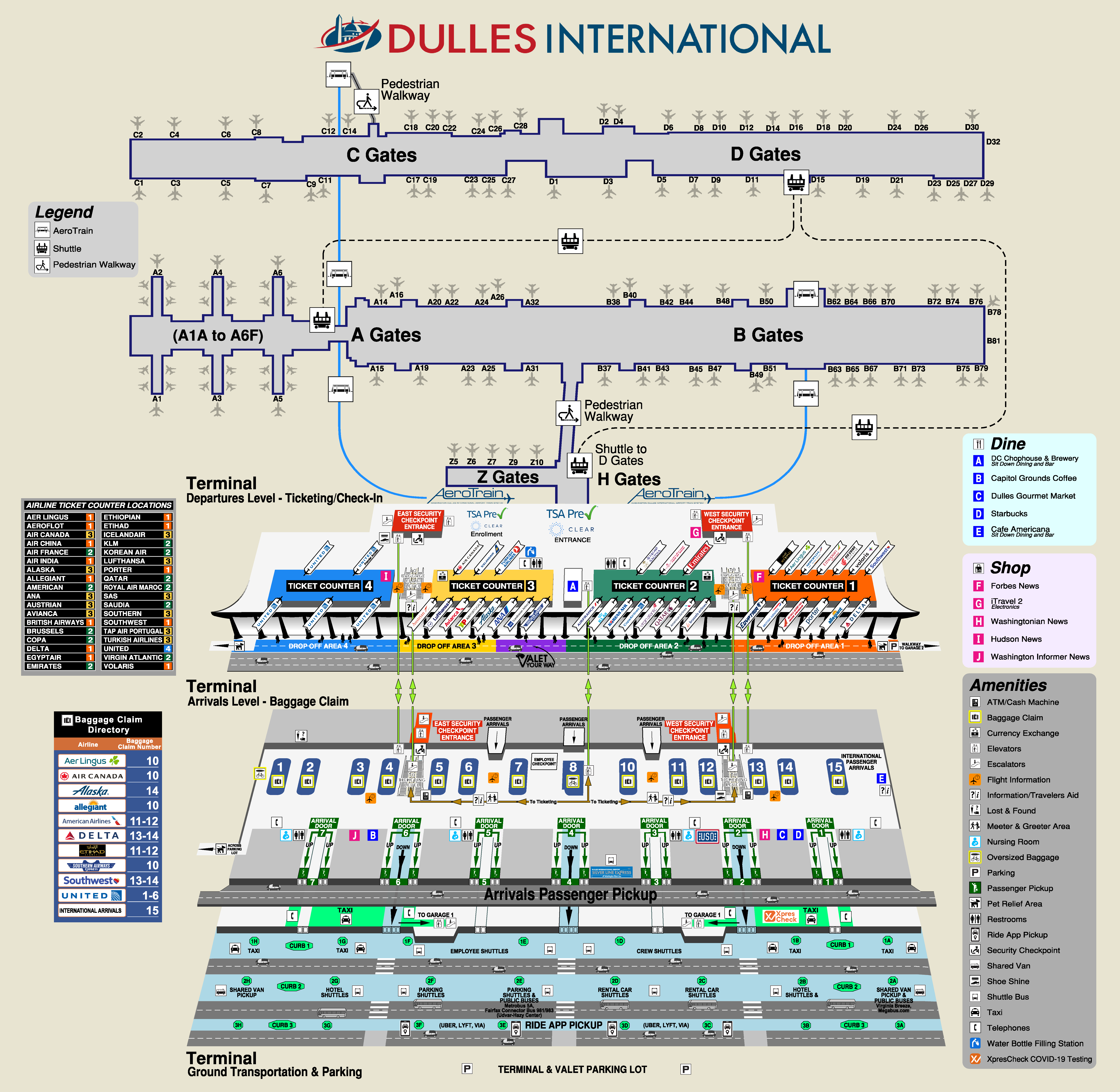 Dulles International terminal map