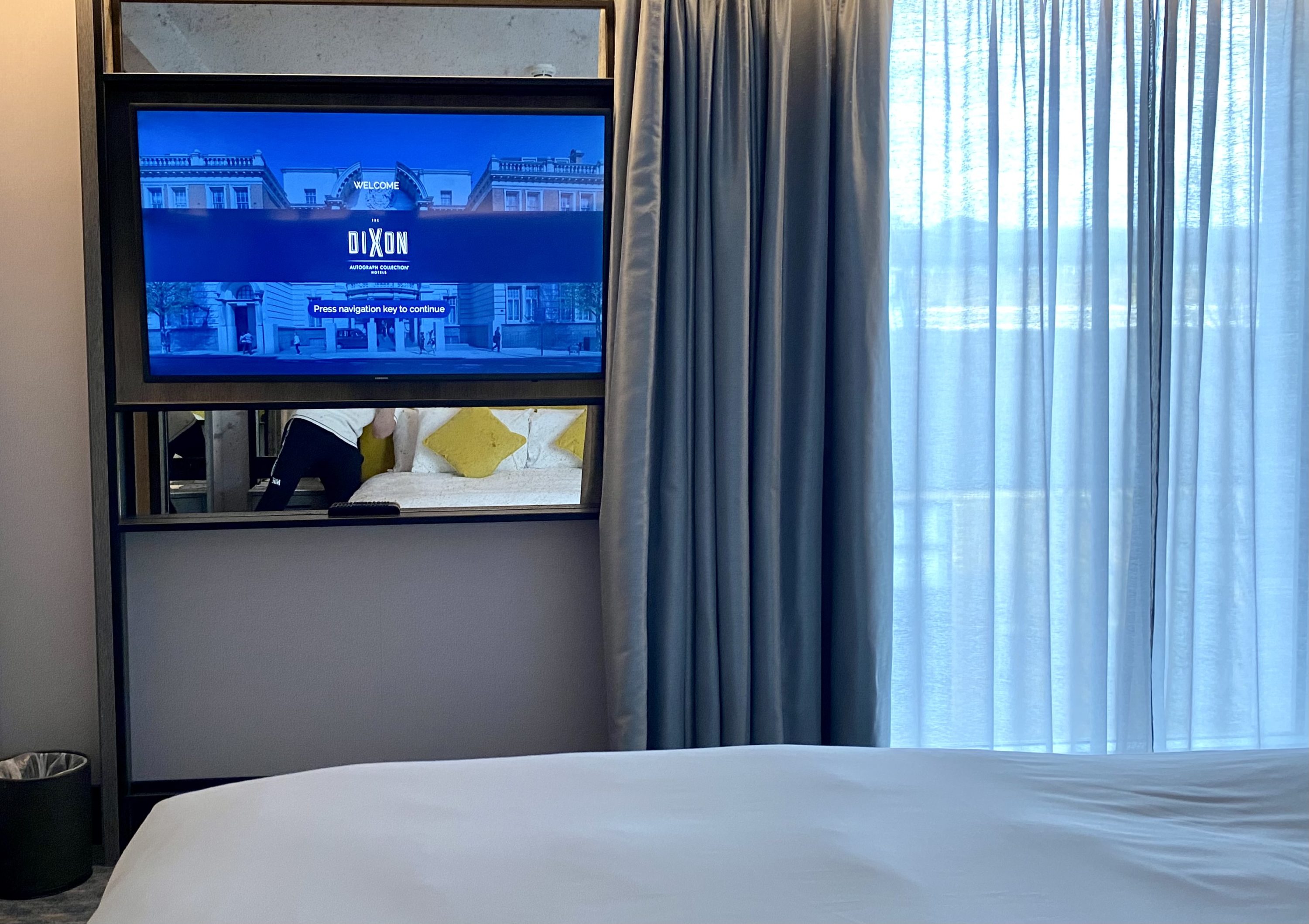 The Dixon London Autograph Collection bedroom TV