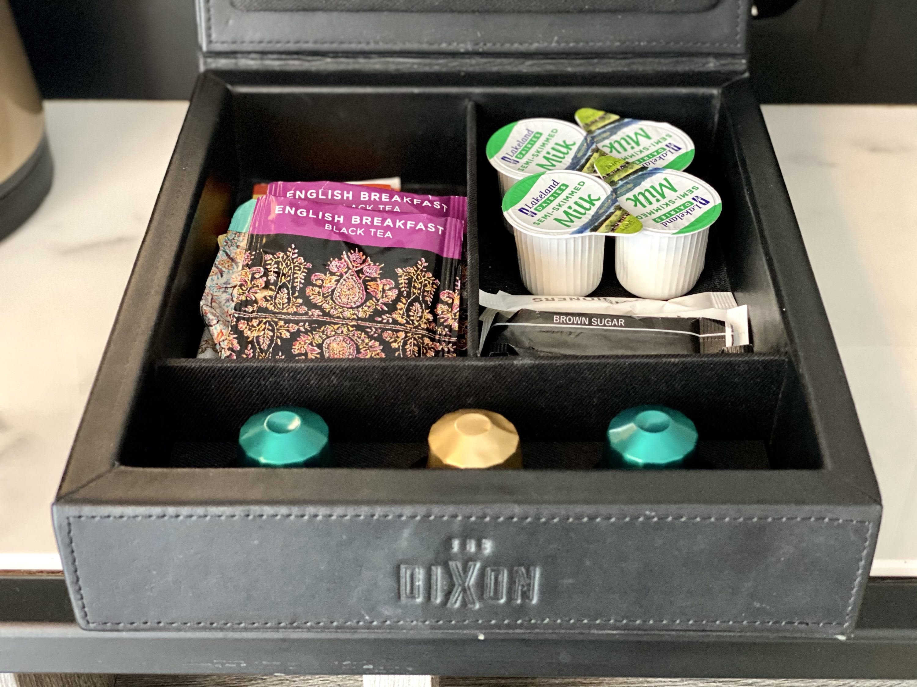 The Dixon London Autograph Collection bedroom hot drink selection