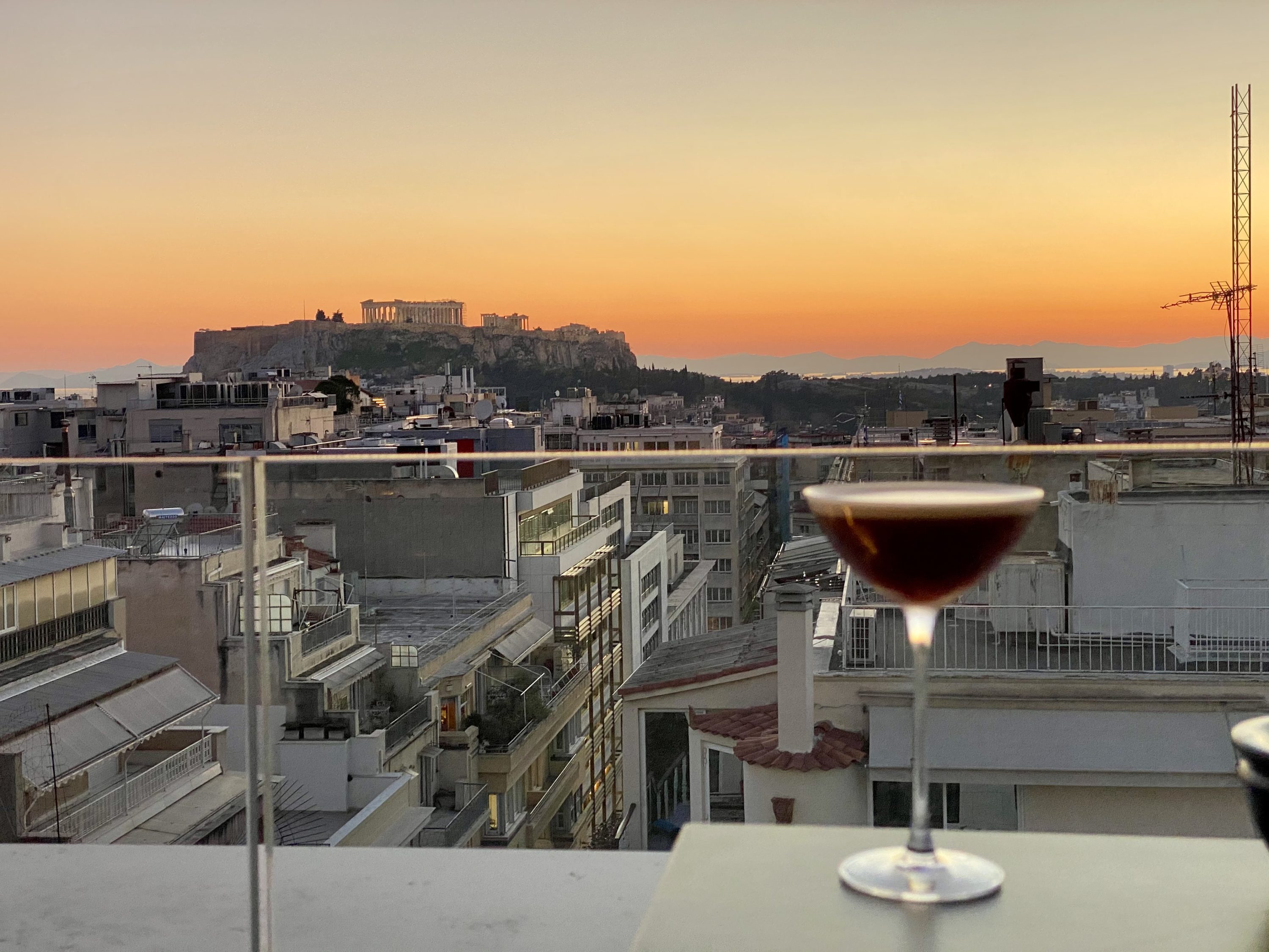 Academias Hotel Nyx Japanese Fusion Gastrobar sunset and espresso martini