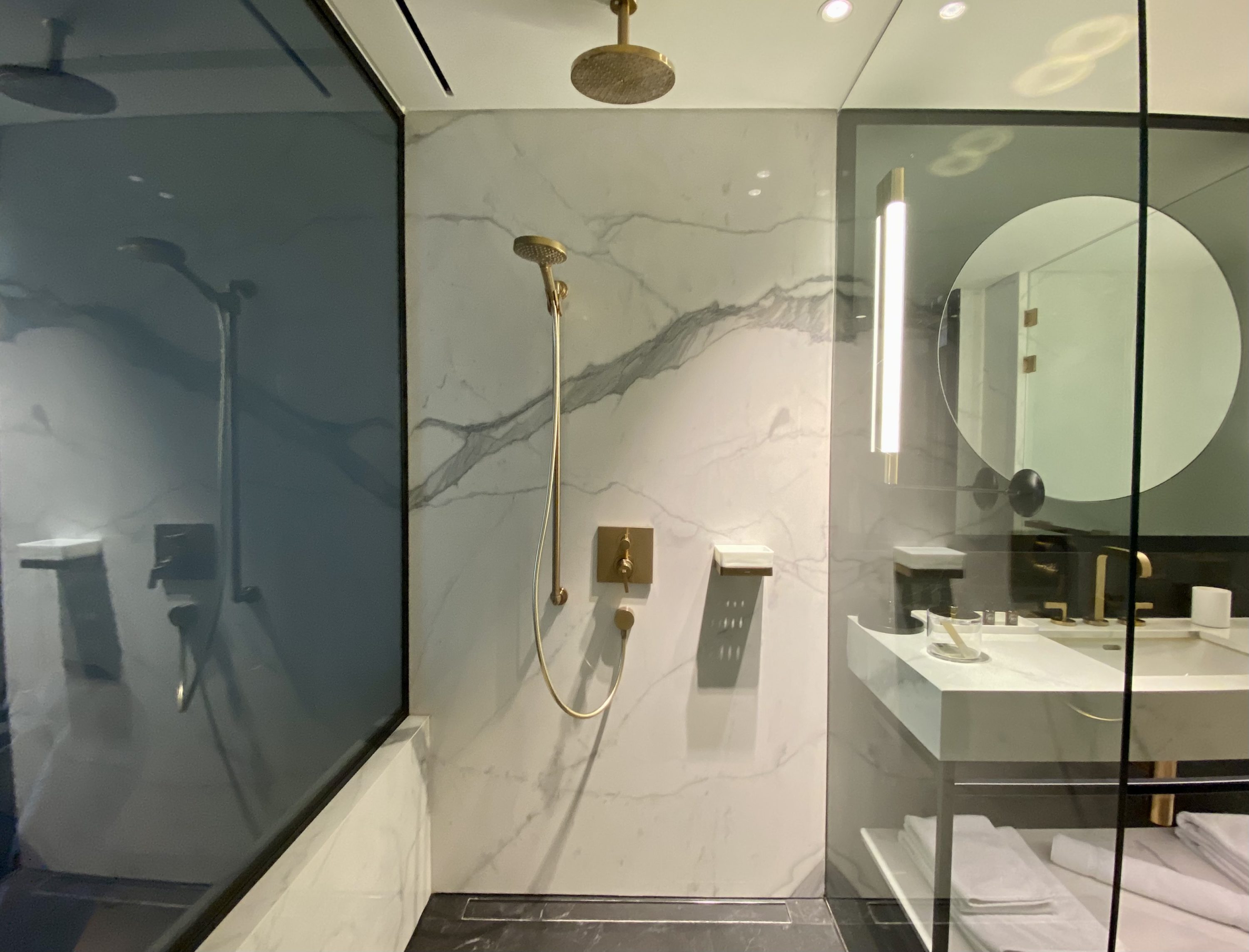 Academias Hotel bathroom shower unit