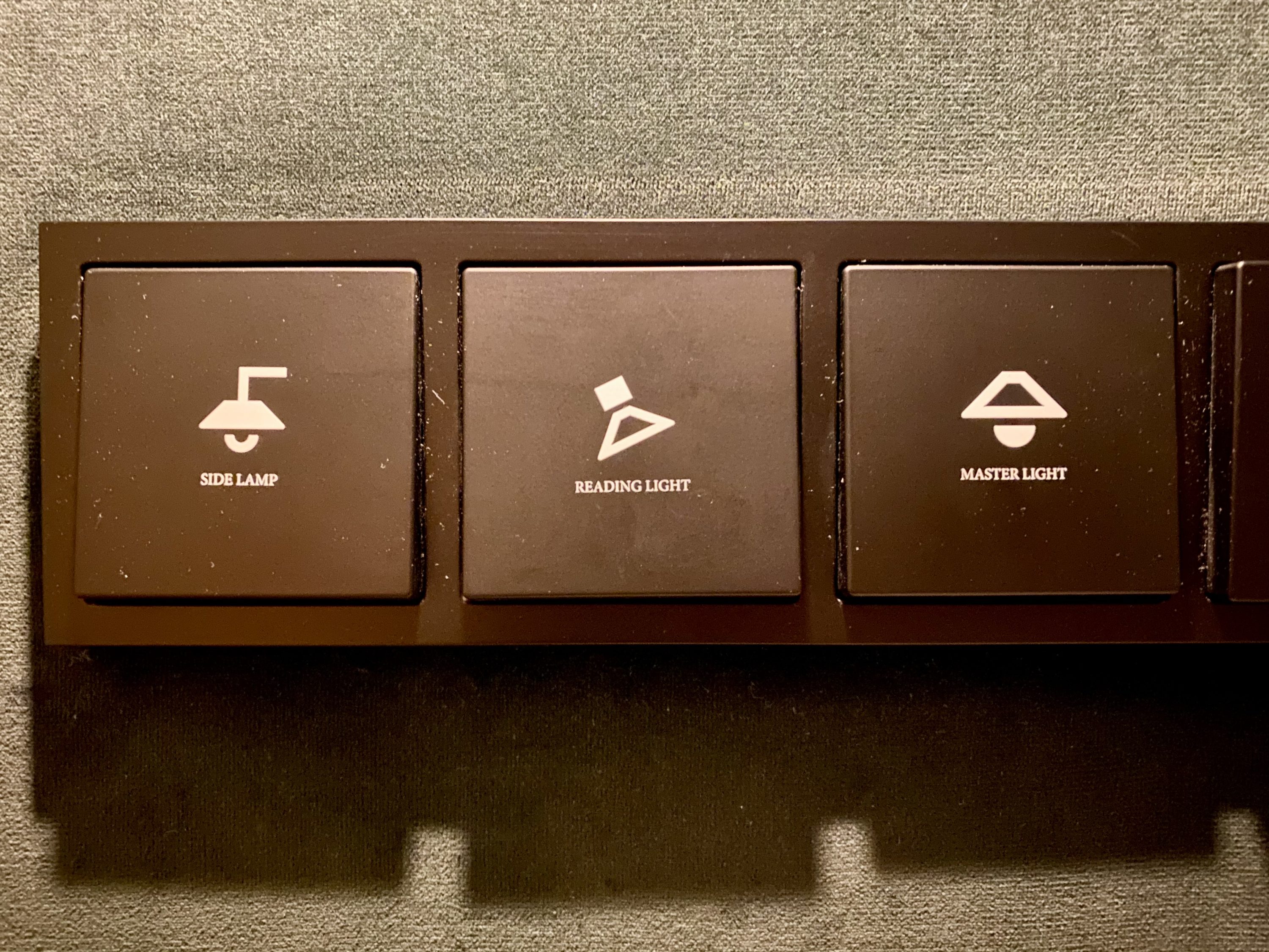 Academias Hotel bedroom light switch