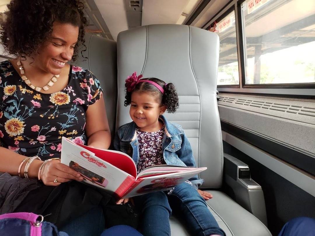 Amtrak mother and daughter