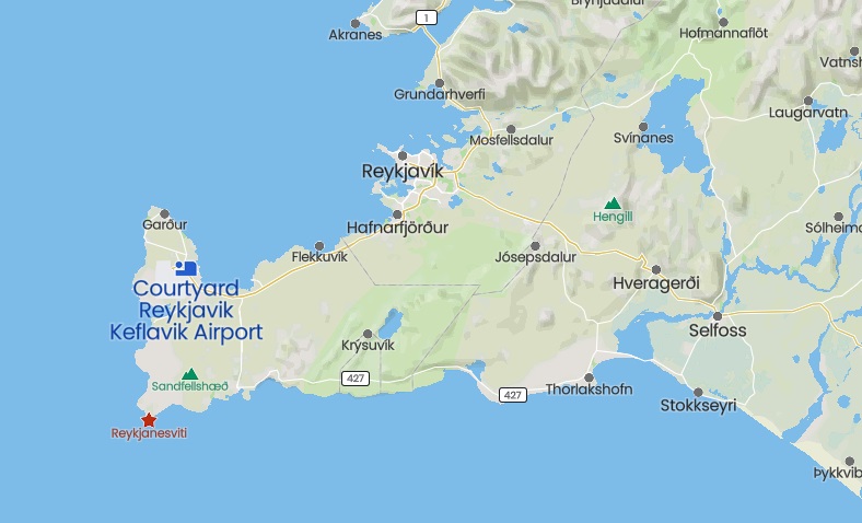 Courtyard by Marriott Keflavik Broad Map