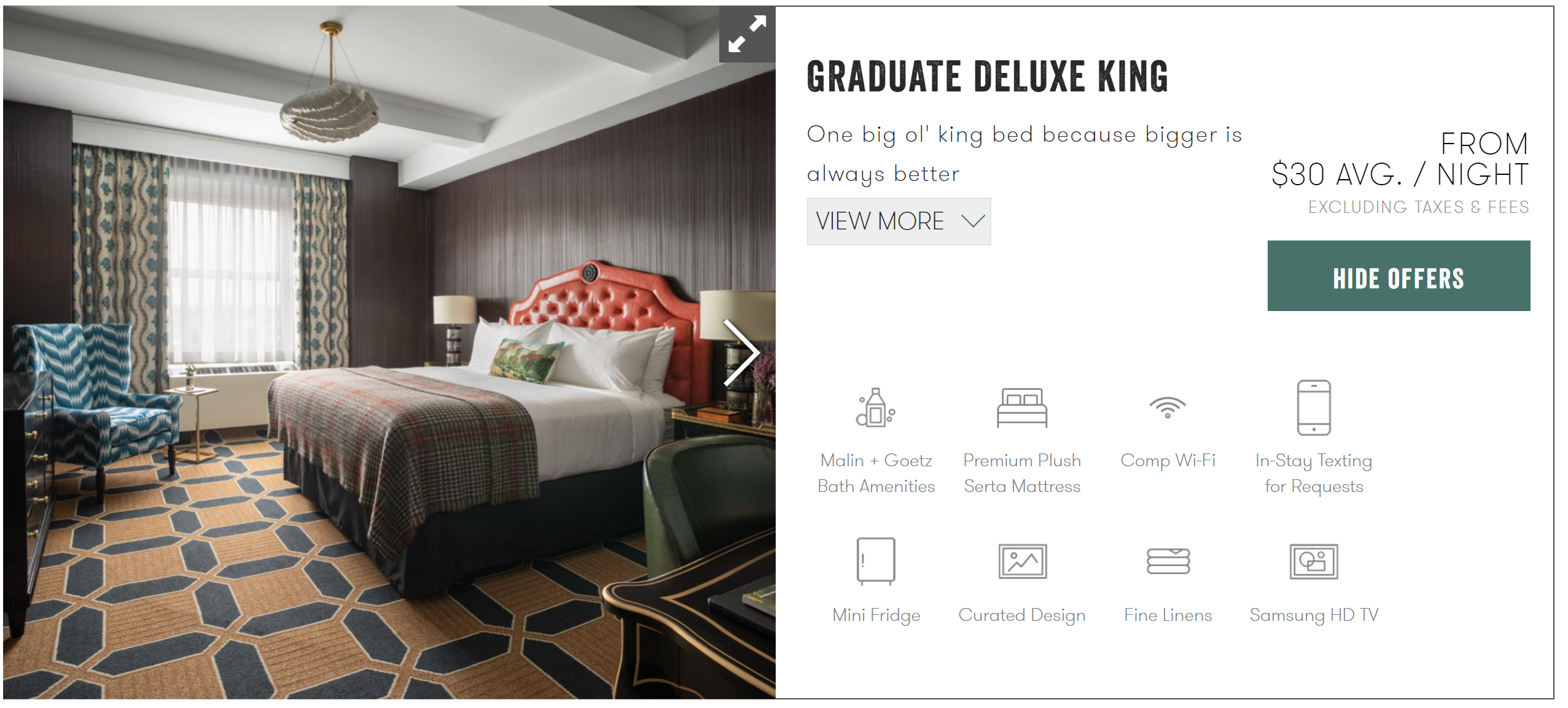 Graduate Deluxe King Providence Rhode Island 30 rate