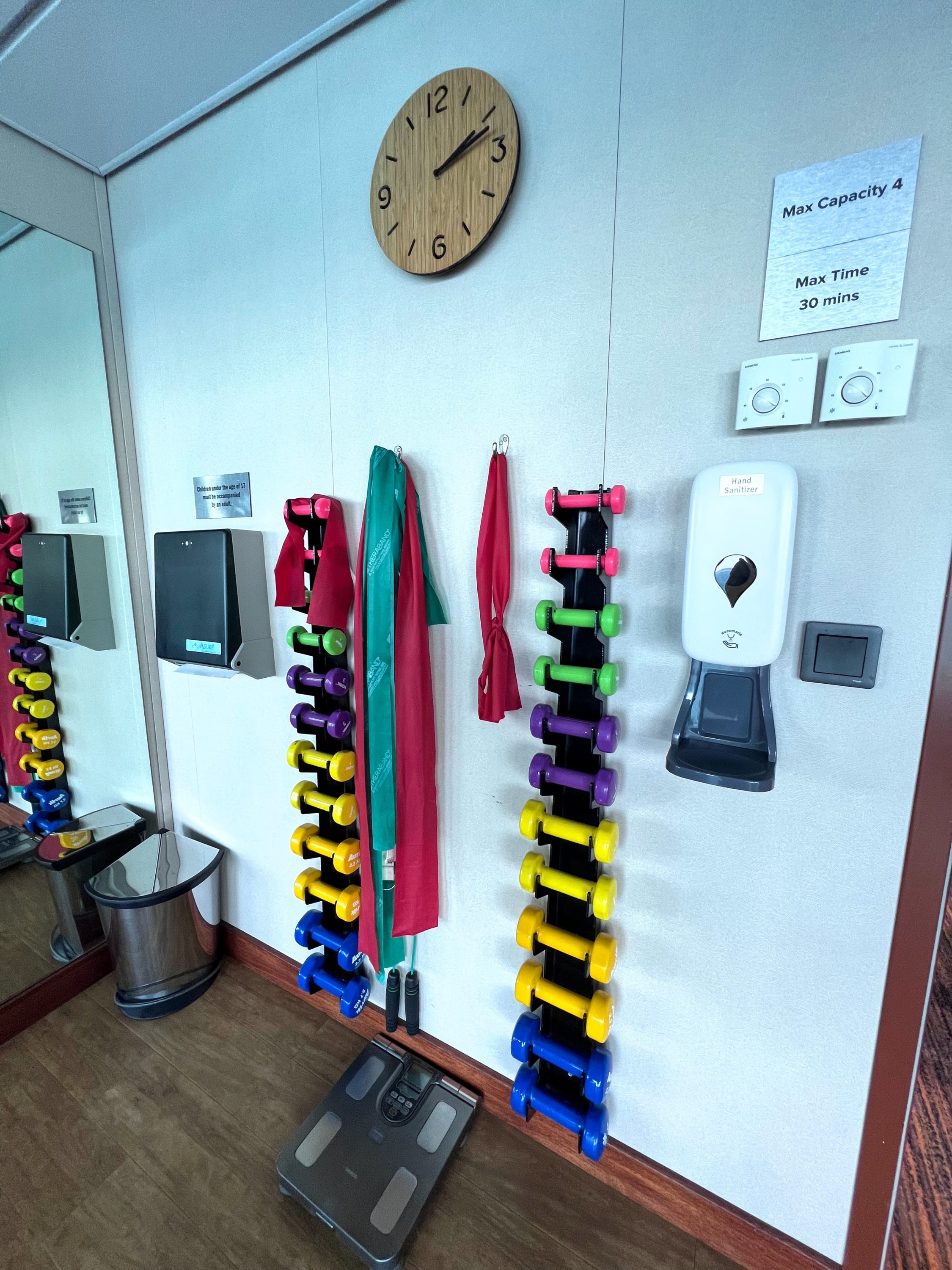 Gym equipment on Endeavour II