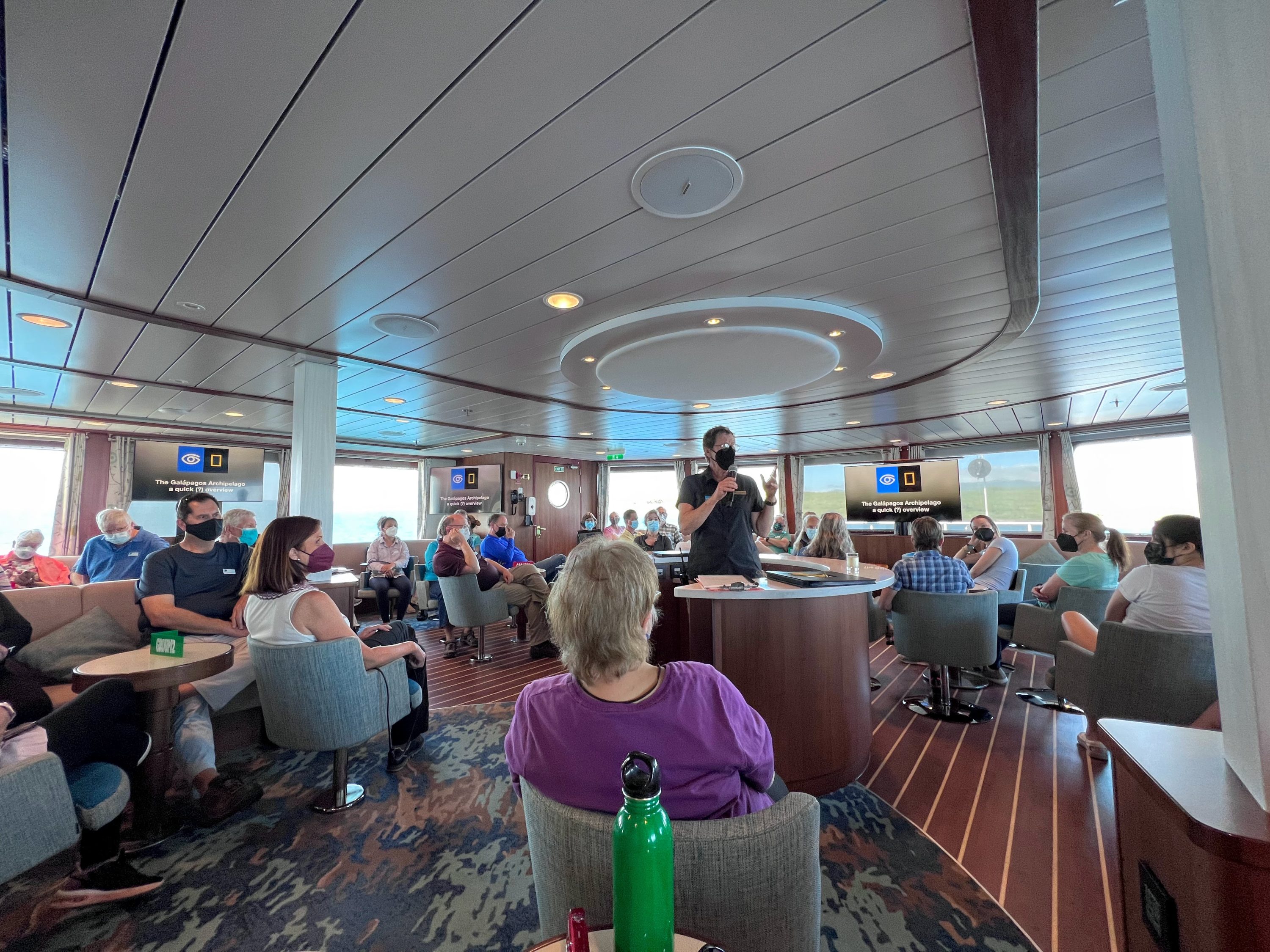 Recap in the lounge of the Endeavour II