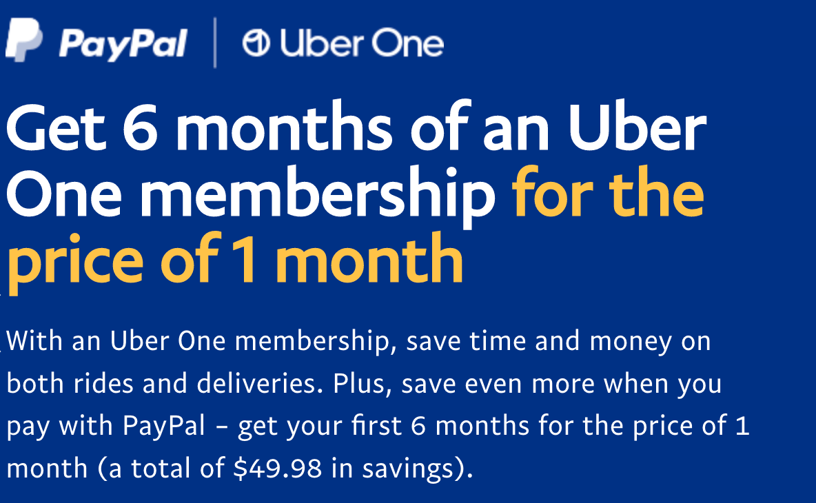 PayPal UberOne