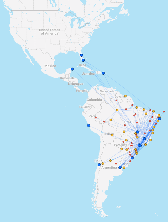 GOL's route network