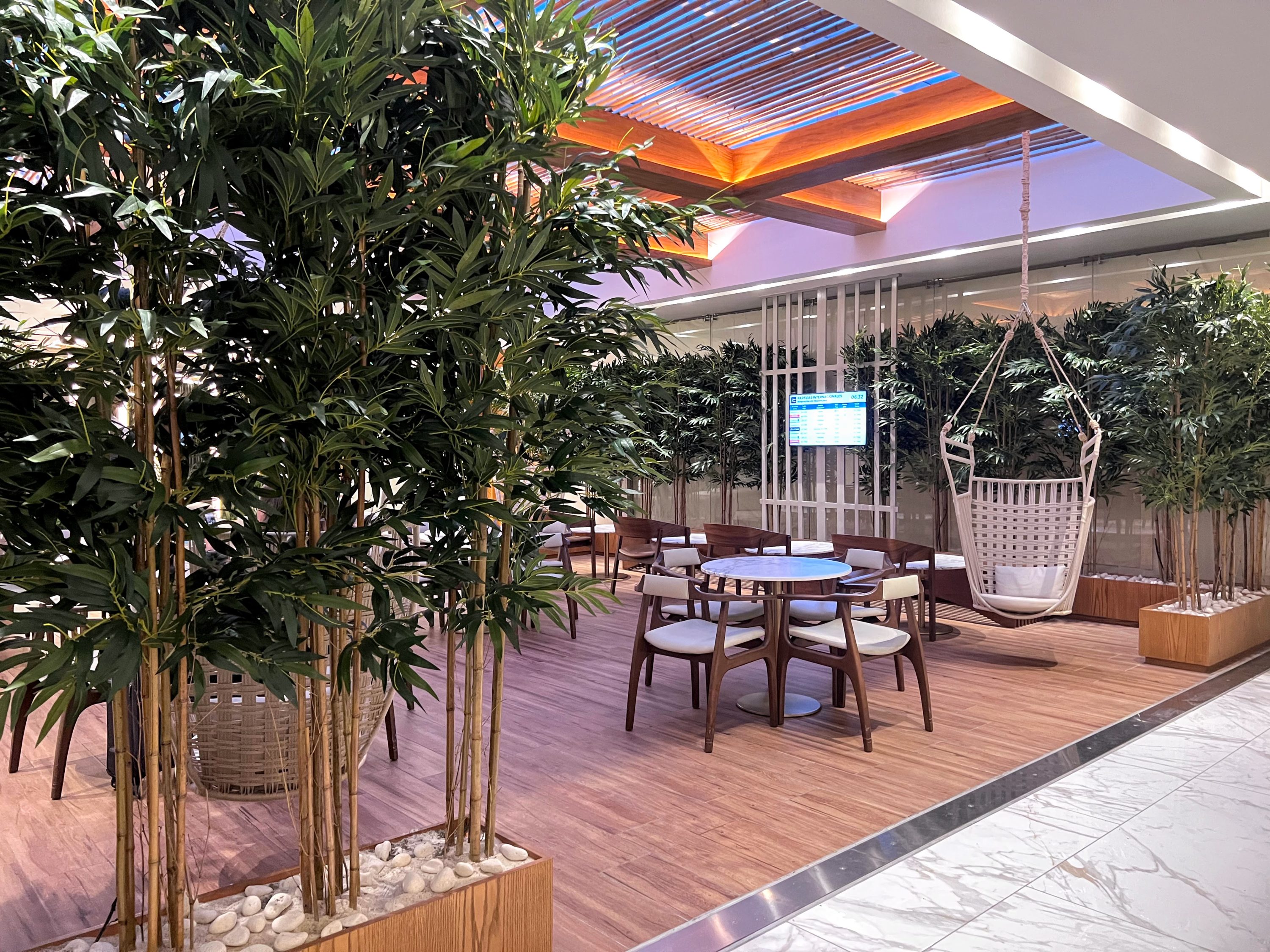 Seating areas in the Aeropuertos VIP Club