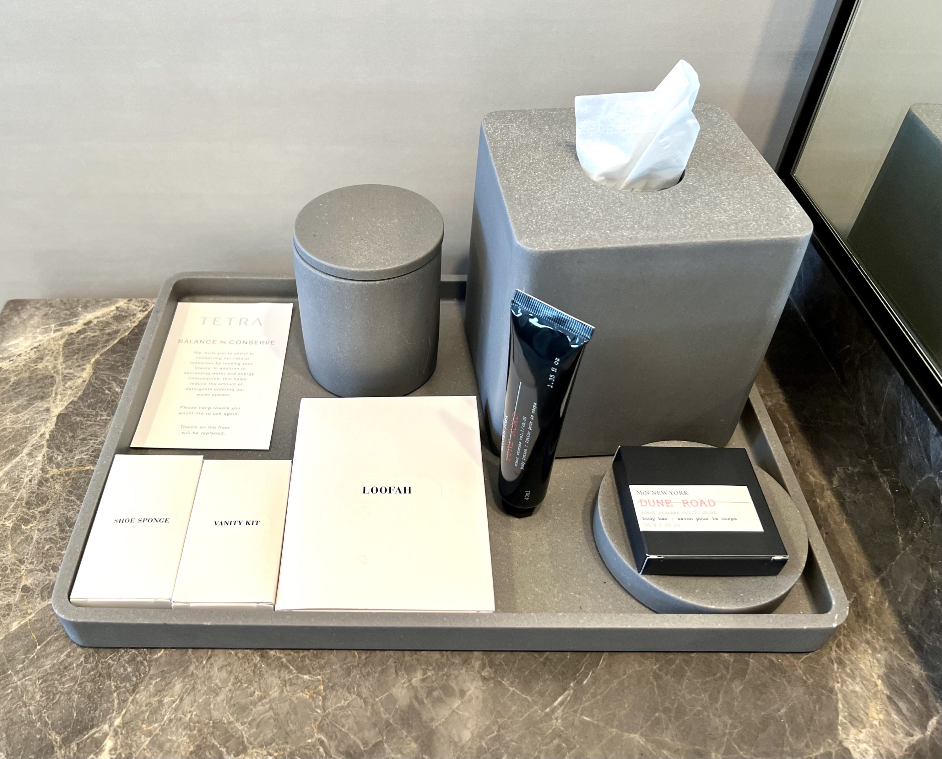 TETRA Hotel Autograph Collection room 504 bathroom amenities