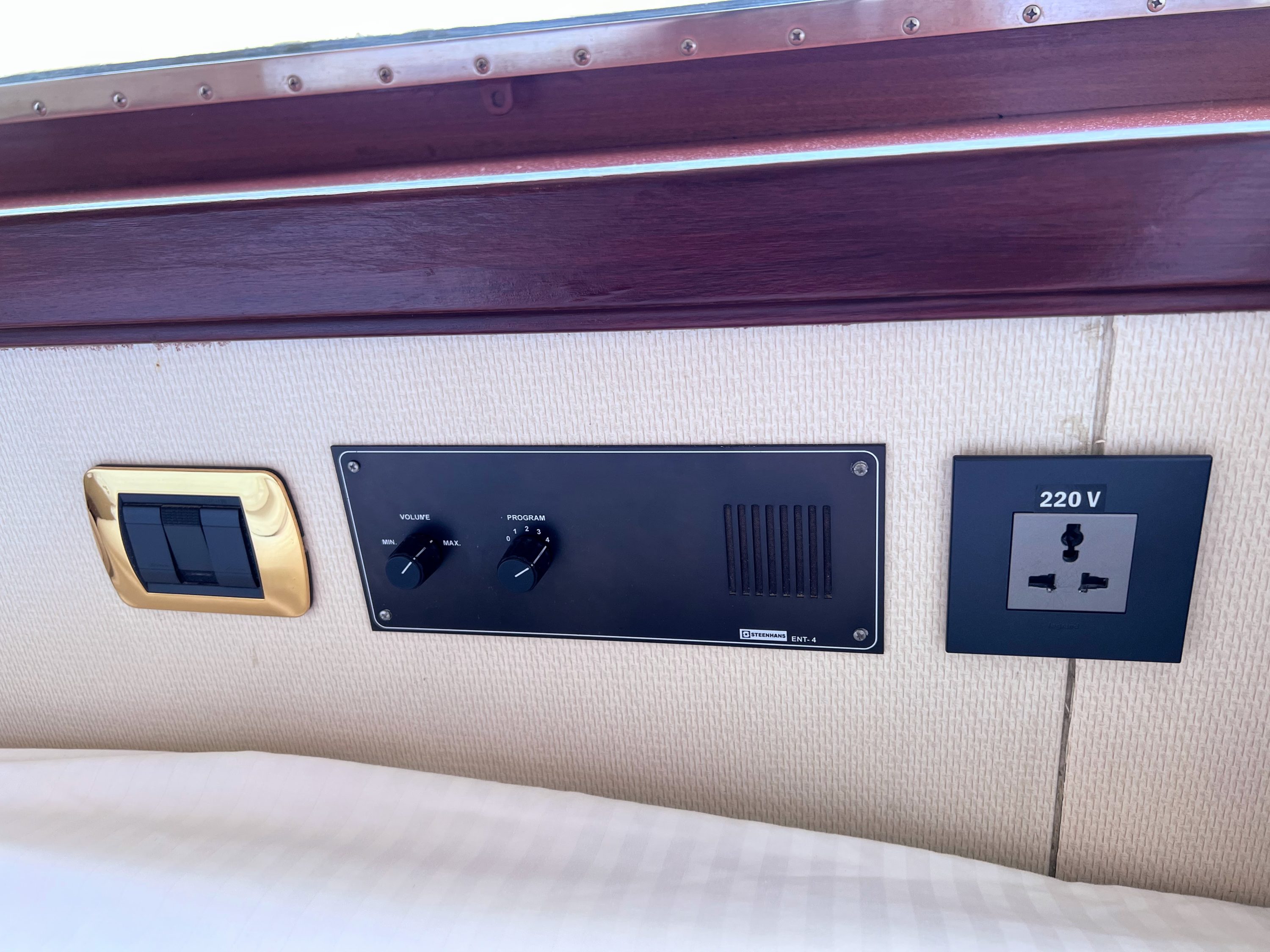 Bedside plugs on National Geographic Endeavour II