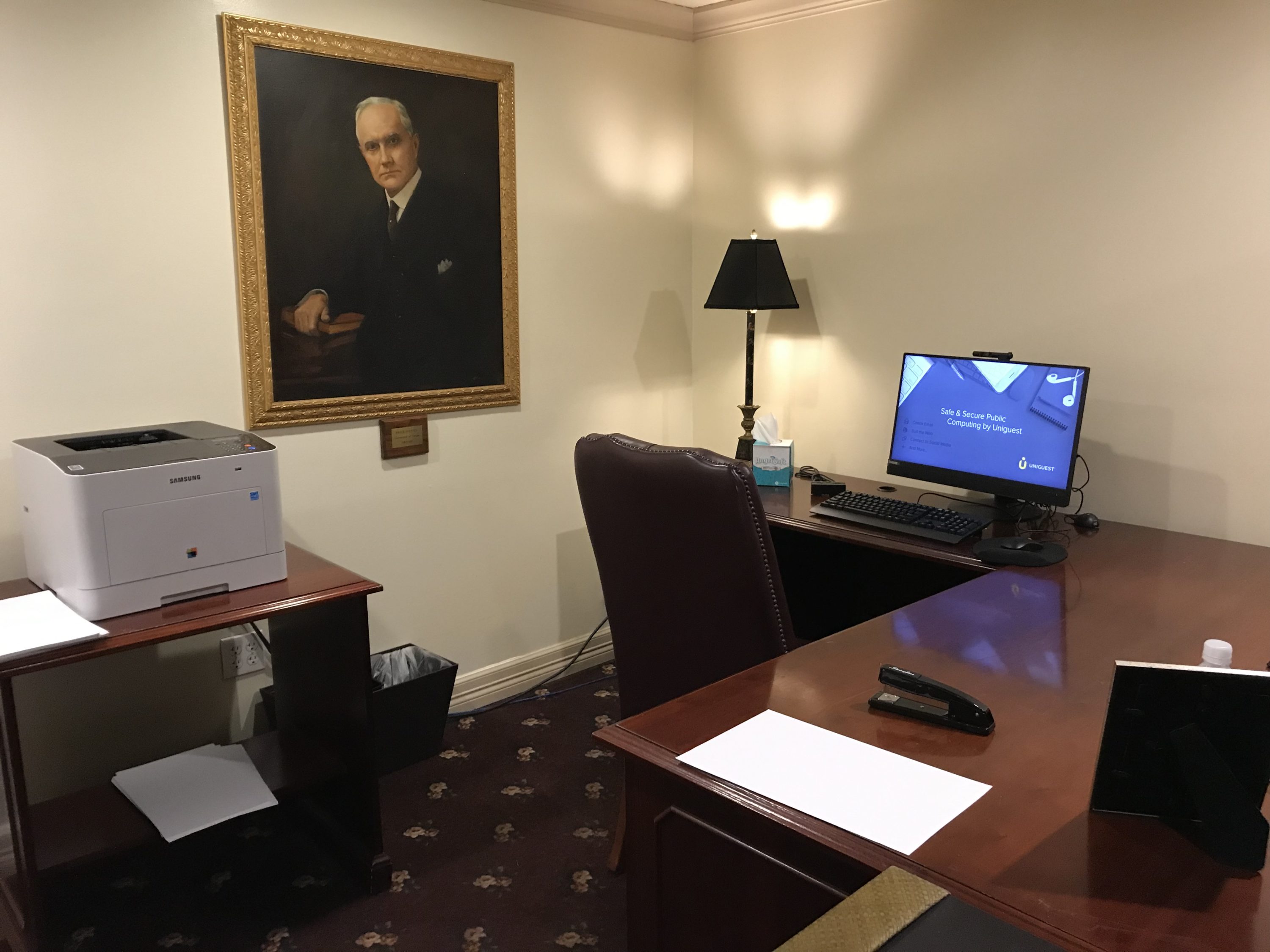 Business center at The Driskill Austin.