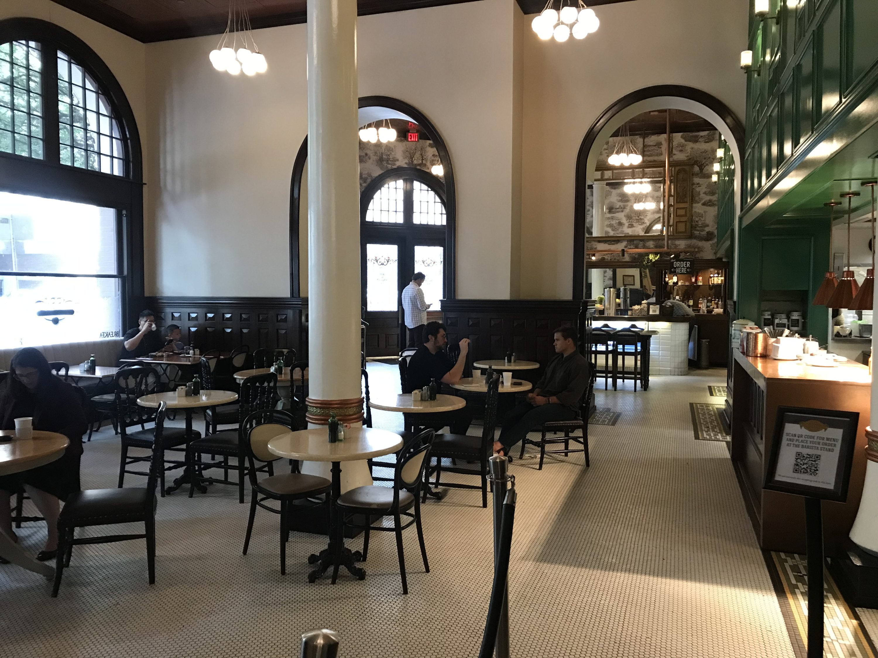 Seating at the 1886 Cafe and Bakery