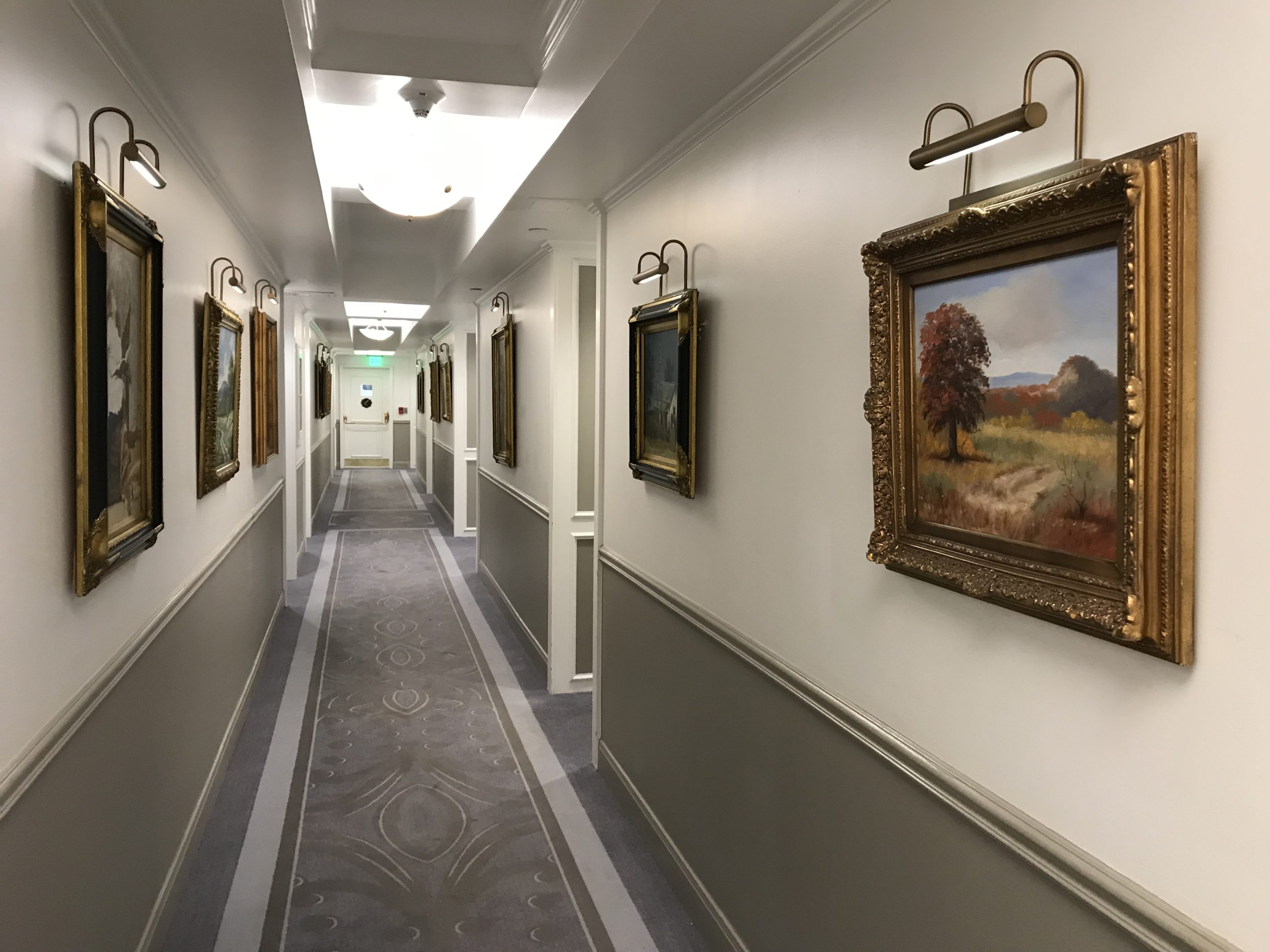 Art in the hallways at The Driskill Austin