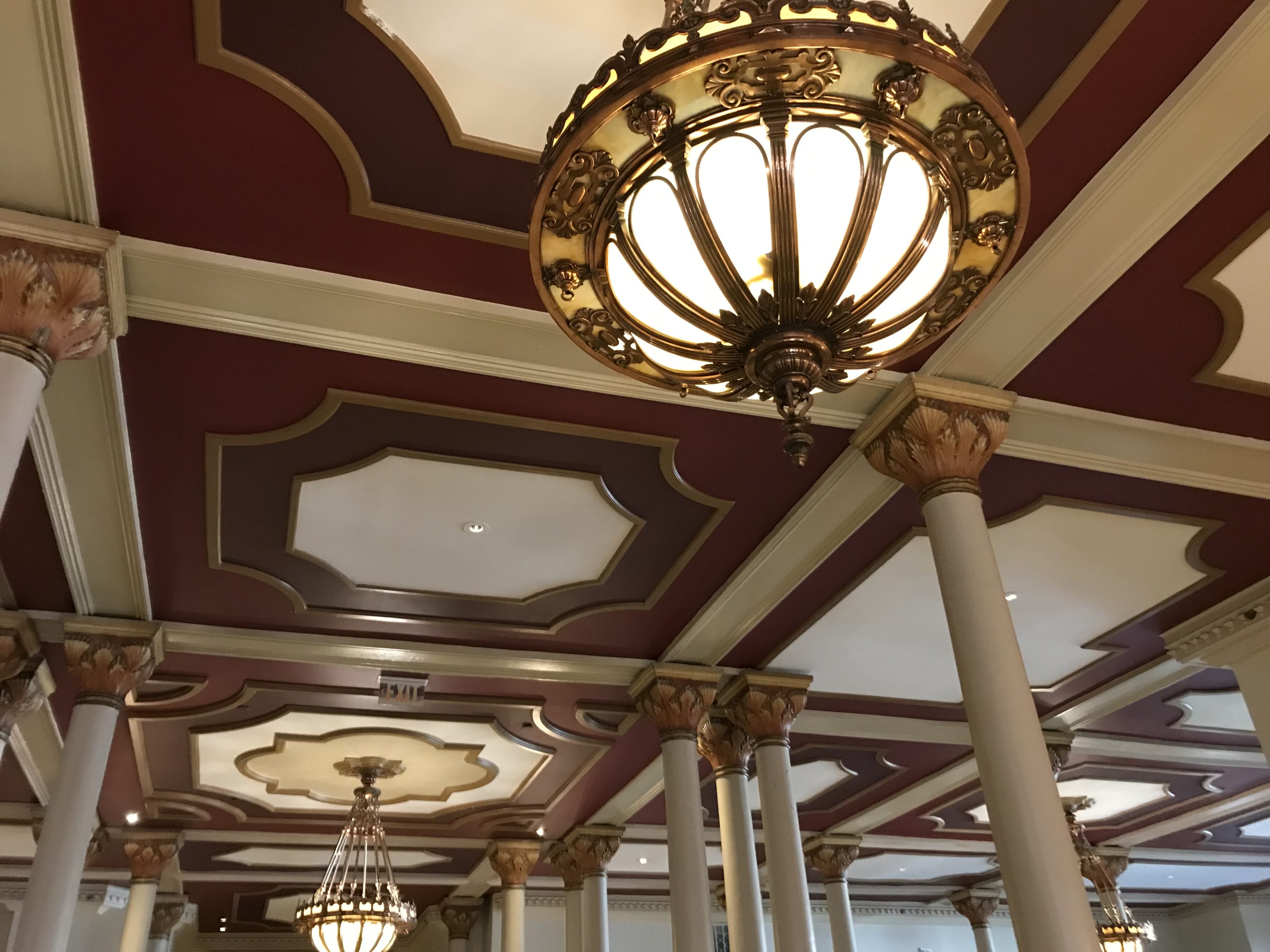 Lobby ceiling at The Driskill Hotel Austin