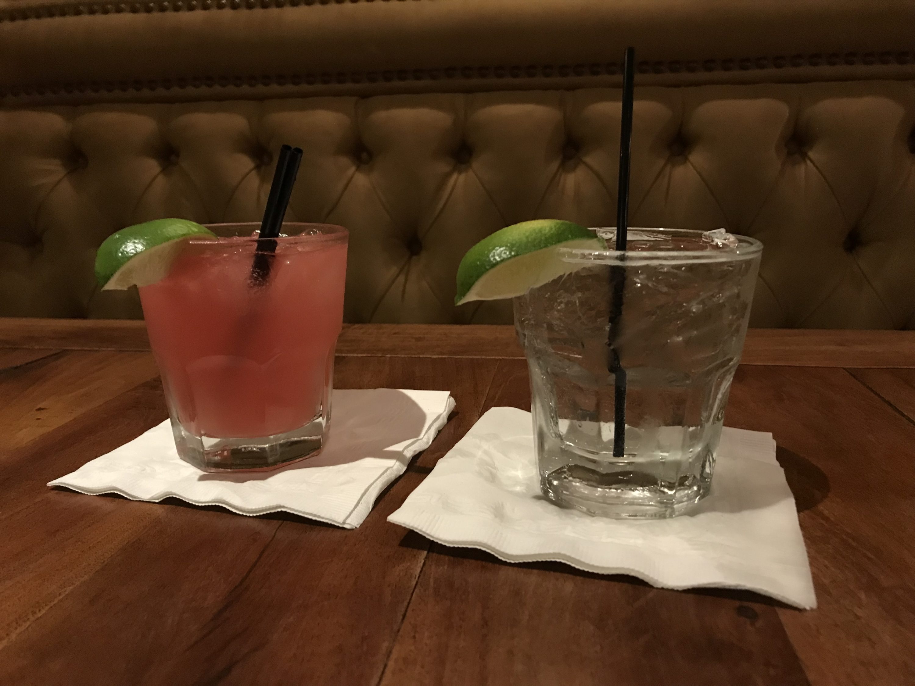Watermelon ranch water and gin and tonic at The Driskill Bar