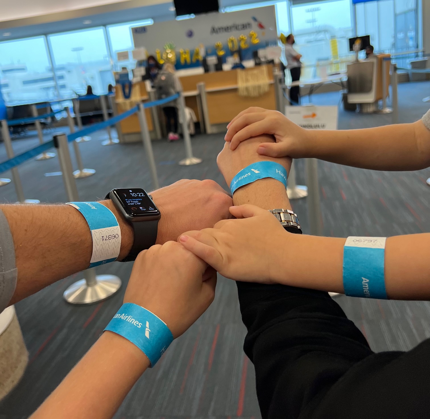 American Airlines Hawaii Safe Travel bands