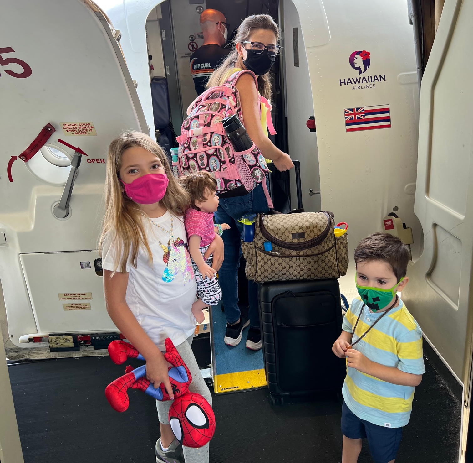 Boarding Hawaiian Airlines at Maui OGG