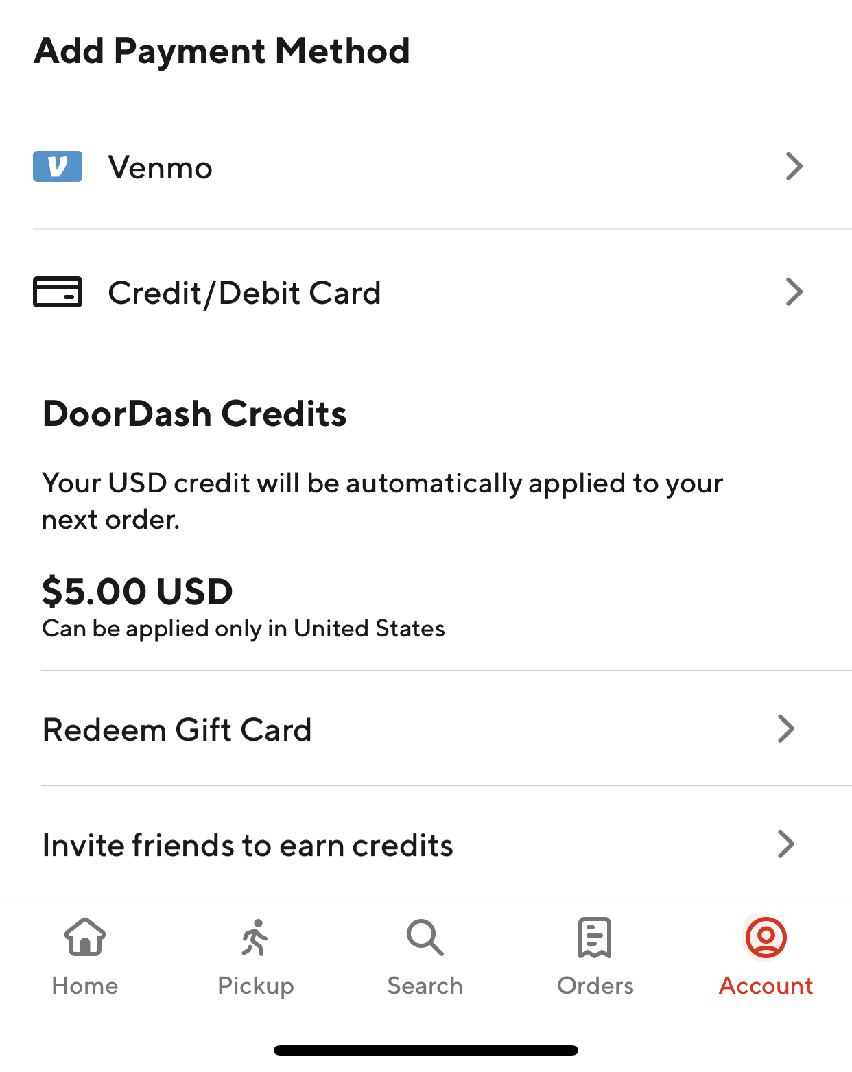 Chase DoorDash credits