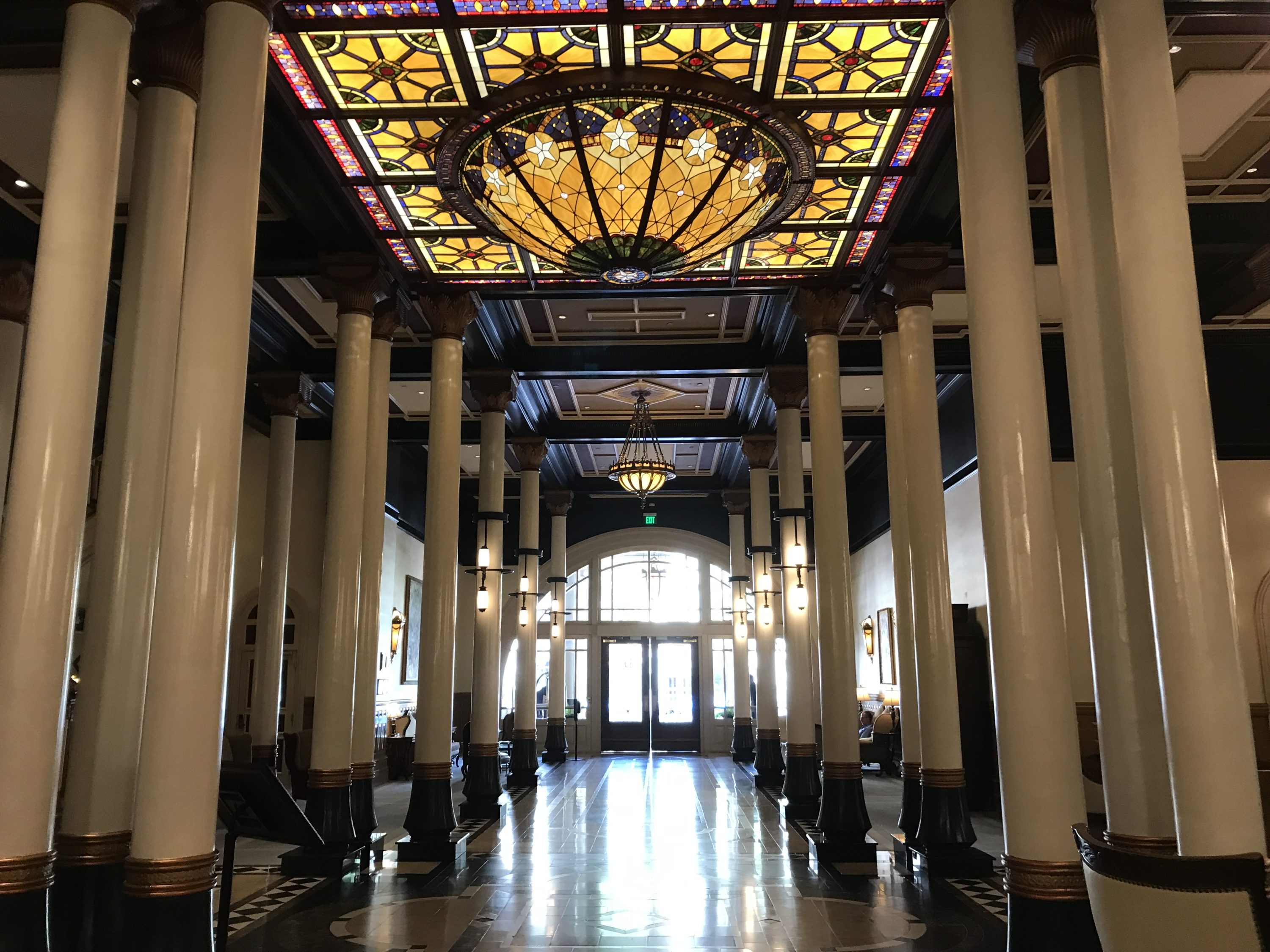 View from the front desk at The Driskill Austin