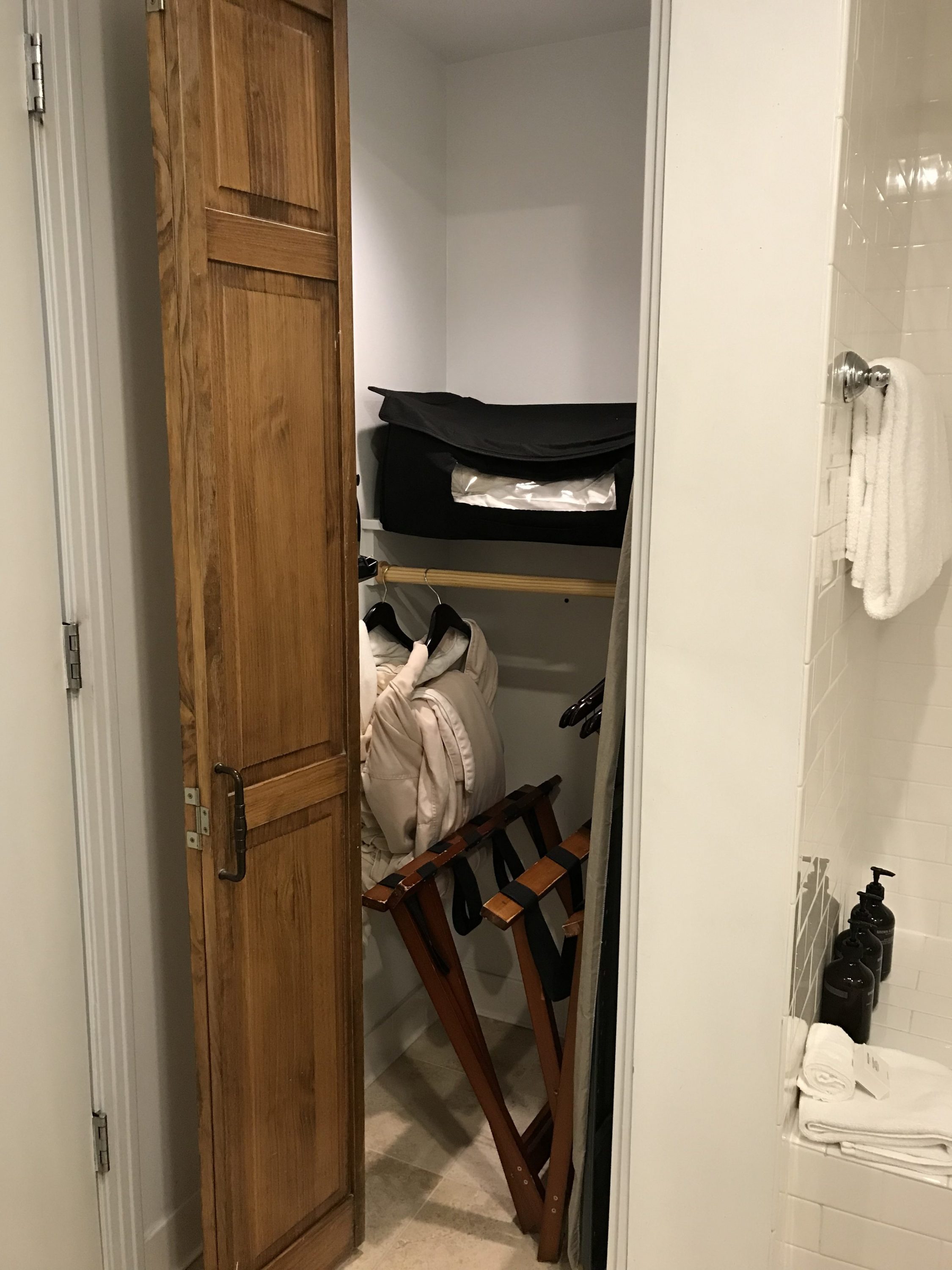 Closet in room 609 of The Driskill Austin