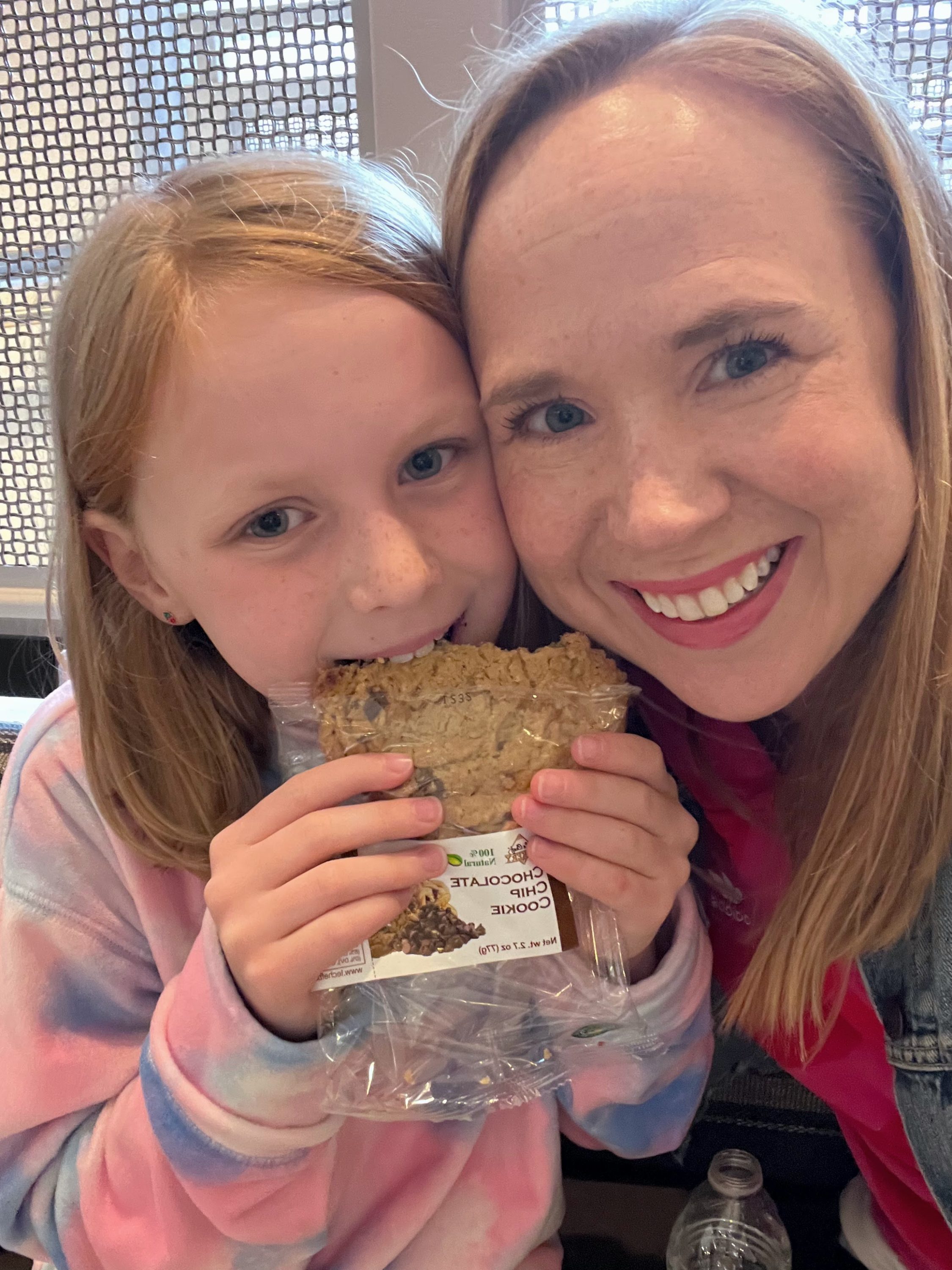 Eating a cookie from the market in Hyatt Centric Fisherman's Wharf San Francisco's lobby