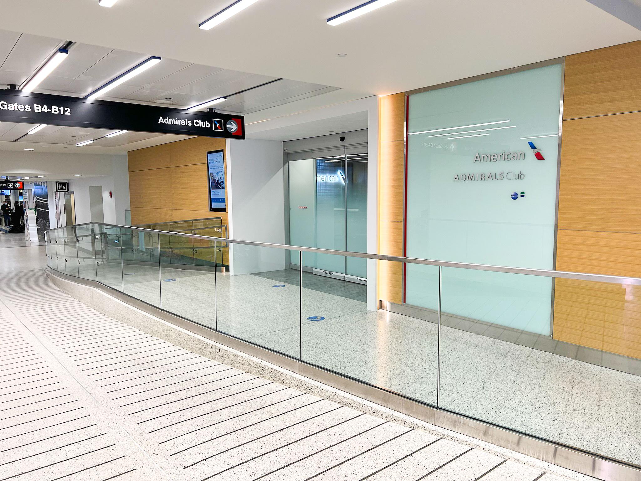 Entrance at the Admirals Club at Boston Logan International Airport