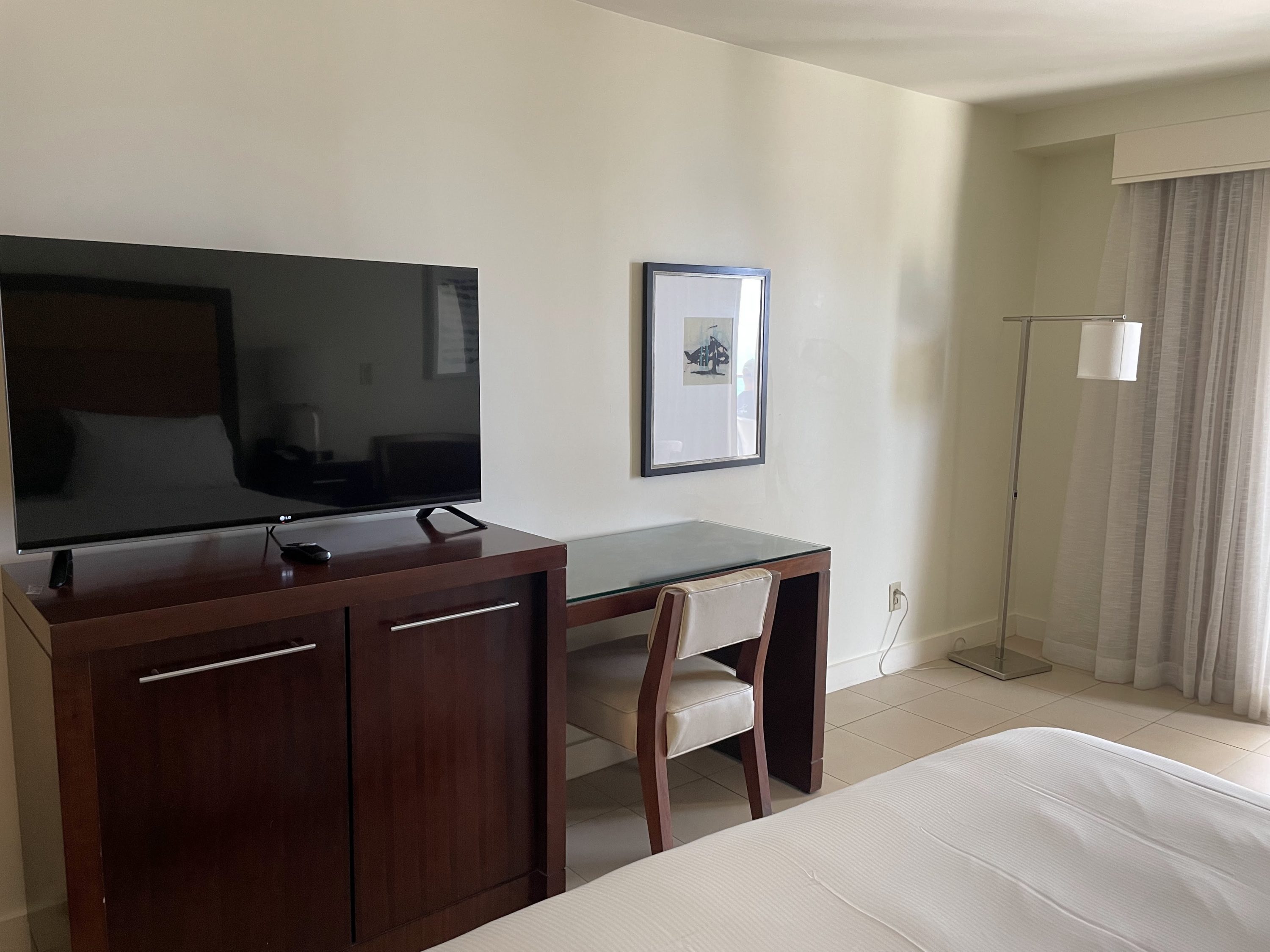 TV and work area