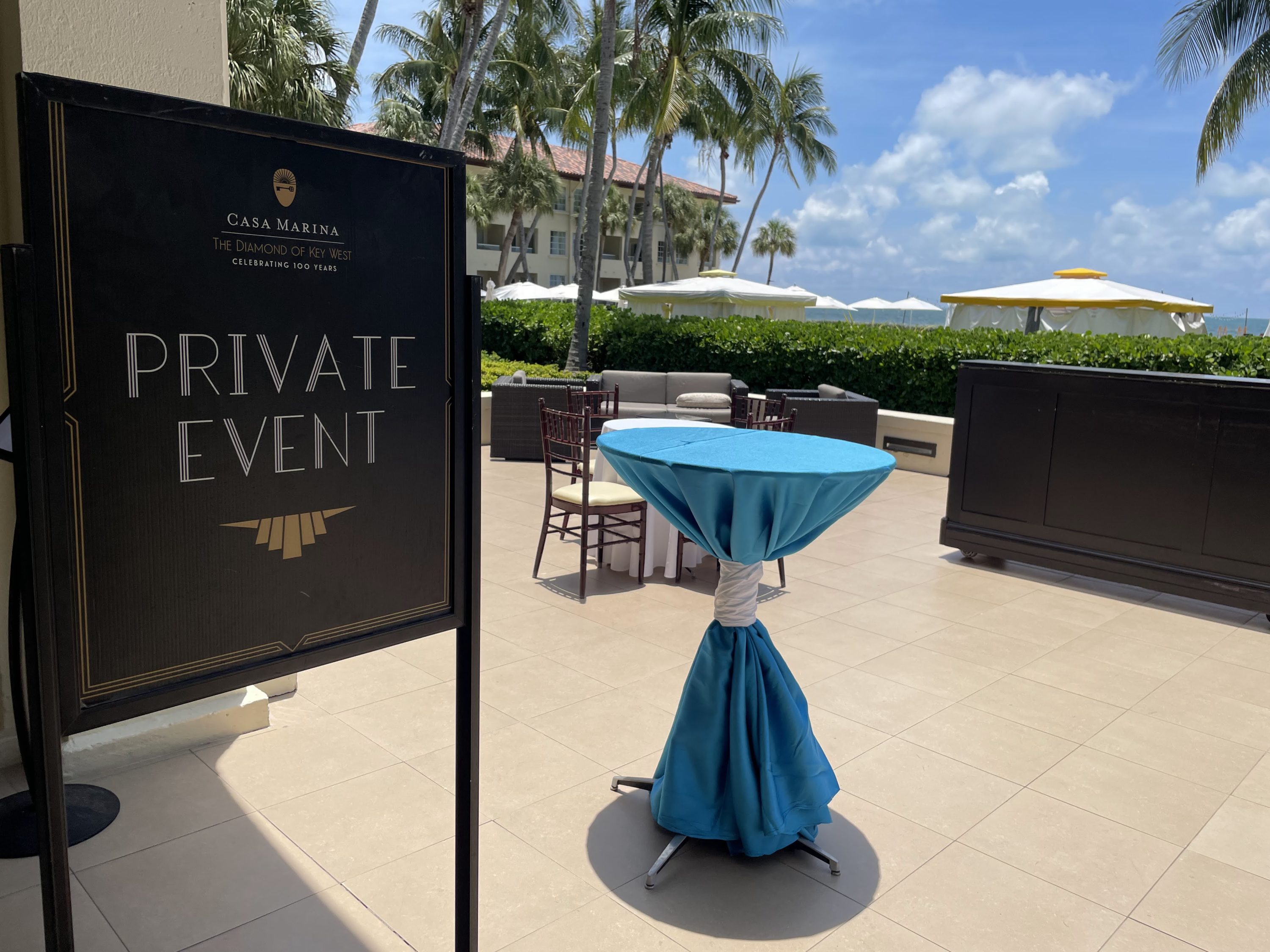 Private event by the pool at Casa Marina
