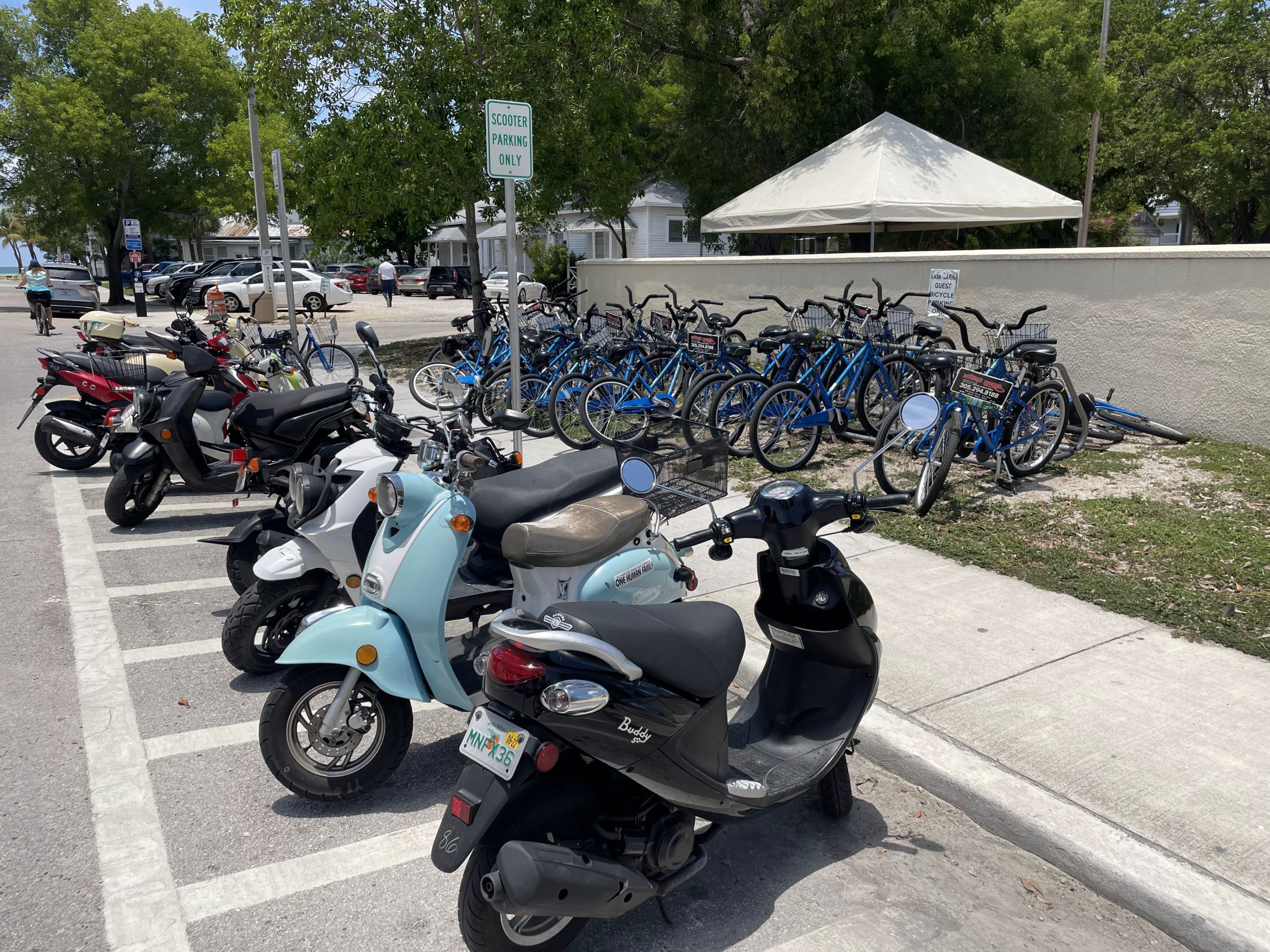Overflow bike parking at Casa Marina Key West